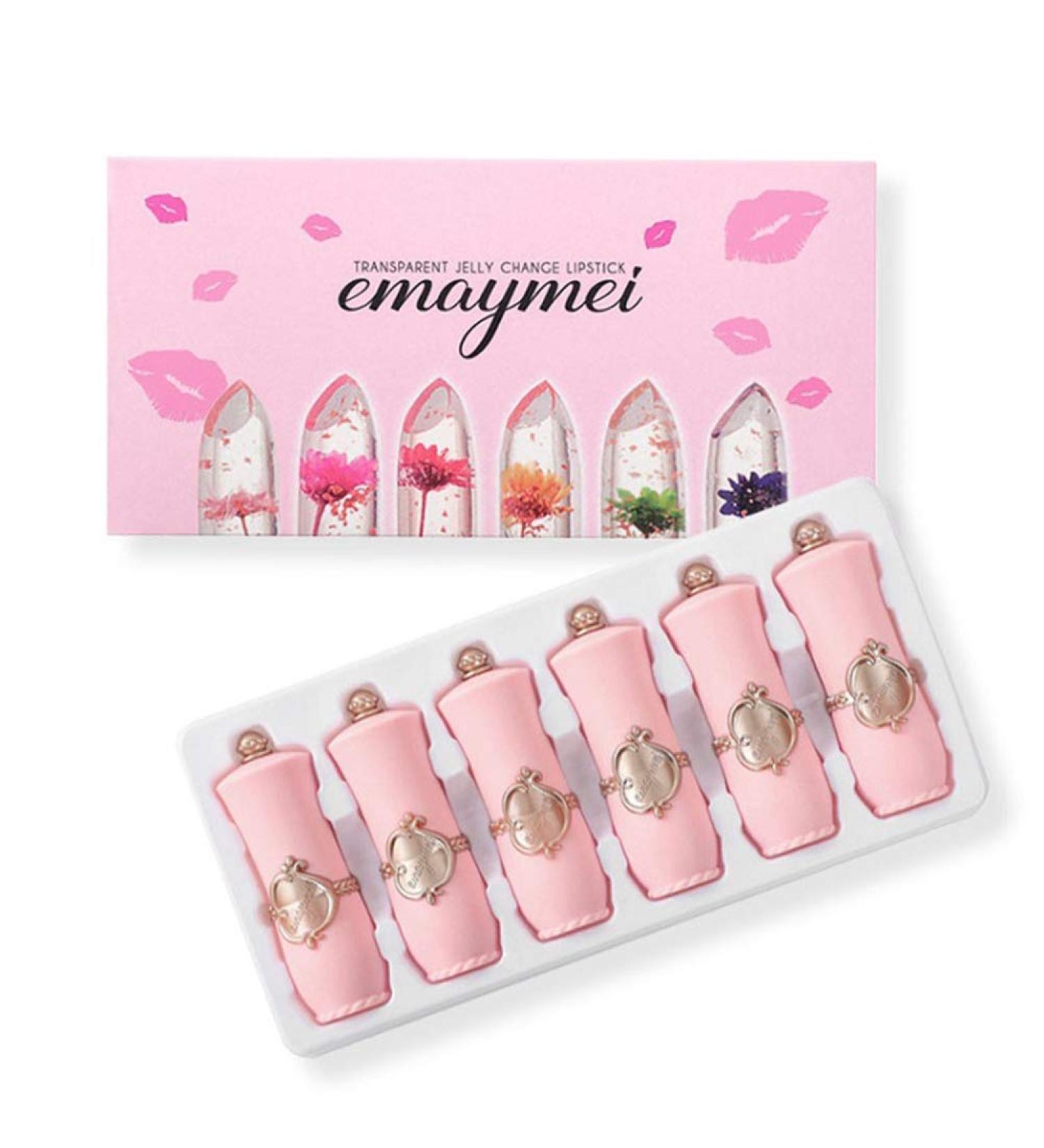 Crystal Lipstick - Long-Lasting Jelly Lip Balm with Color Change & Moisturizing Formula - 6 Floral Shades for Women & Girls - Buy Online on GoSupps.com
