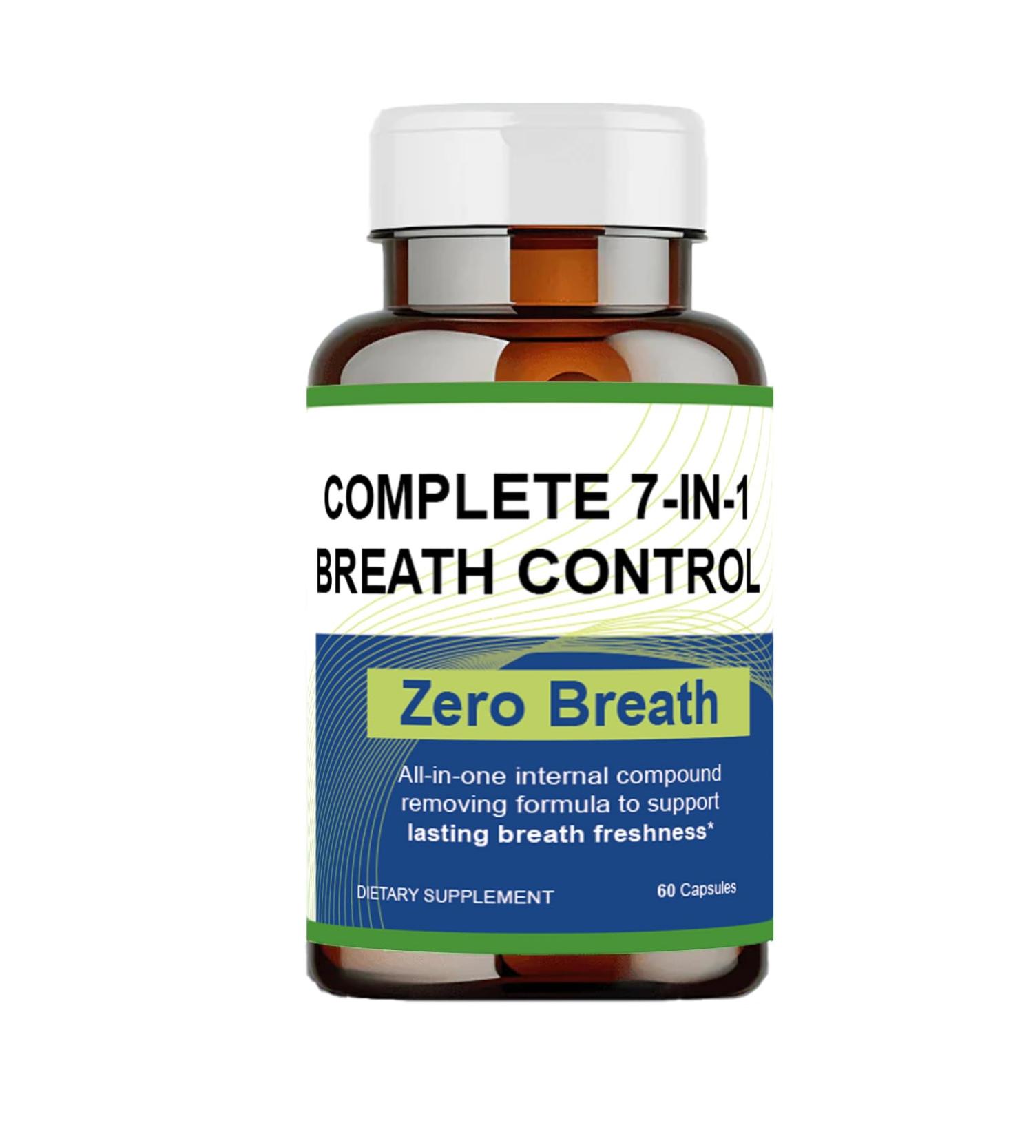 Zero Breath Capsules Zero Breath 7 in 1 Bad Breath Solution with Organic Chlorophyllin Natural Mint Extract Magnesium Citrate and More - Buy Online on GoSupps.com