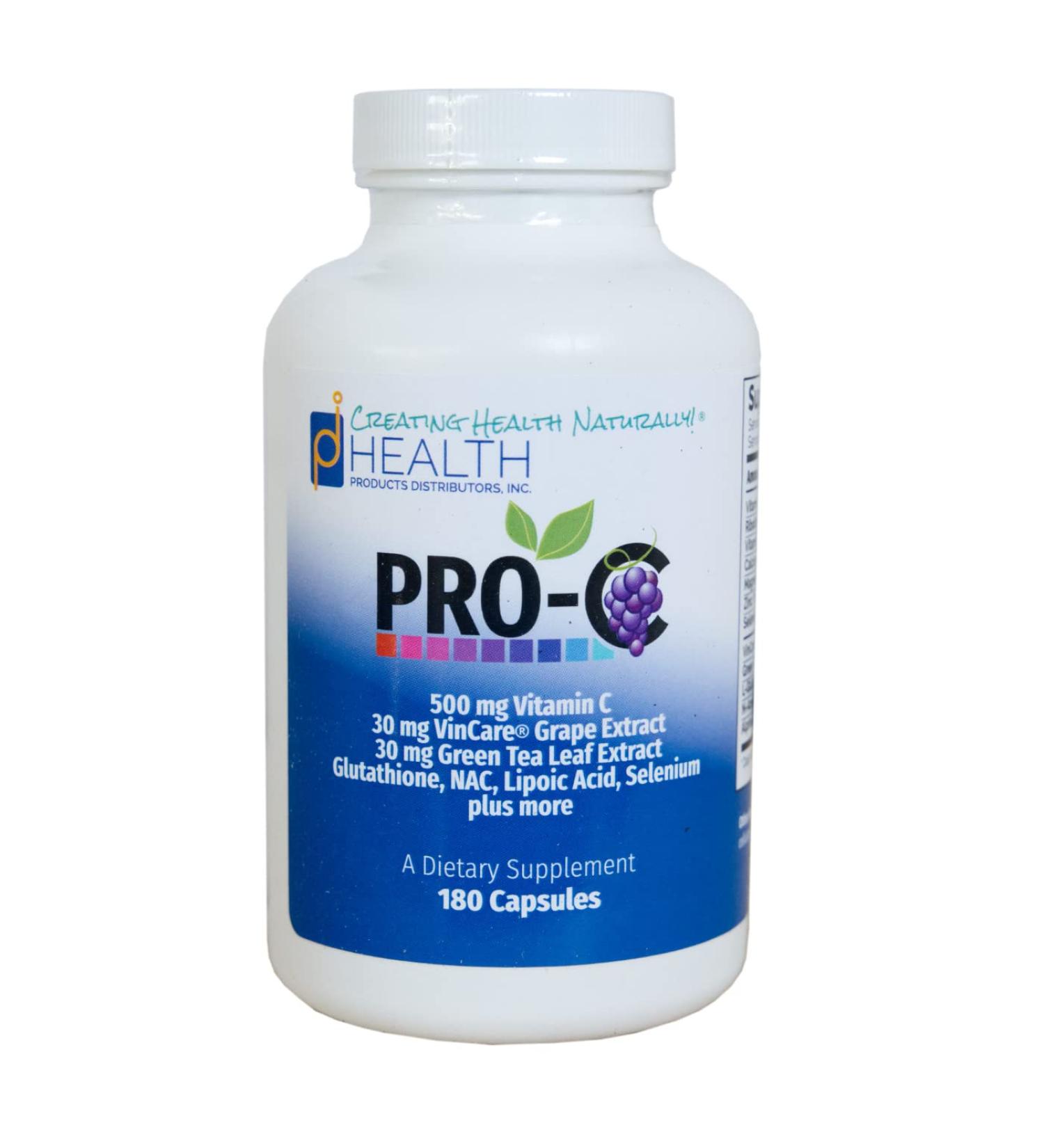 PDI Health Pro-C (180 caps) | Nrf2 Activator & Vitamin C Antioxidant Supplement - Buy Online on GoSupps.com