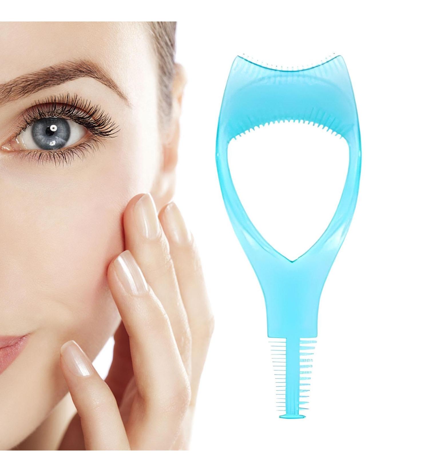 Mascara Shield - Mascara Guard Tool Reusable Eyelash Mascara Shield Guard | Eyelashes Tool Handheld Eyelash Comb Lash Separator Tool for Makeup Upper And Lower Eyelashes Blue - Buy Online on GoSupps.com