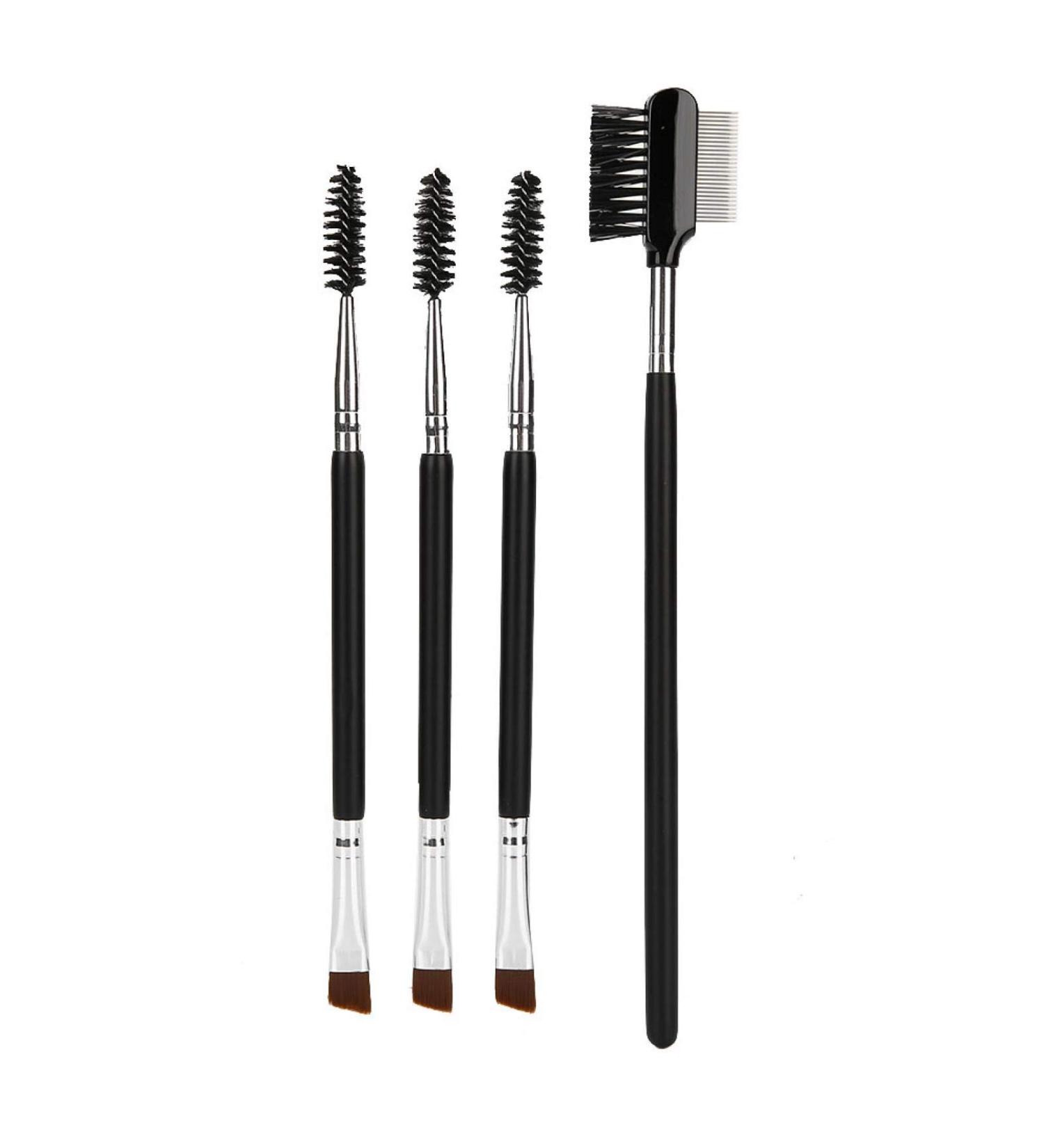 4-Piece Eyelash Brush Set - Double Ibex Brushes & Eyebrow Comb for Perfect Eyelash Extensions & Brow Stain - Buy Online on GoSupps.com