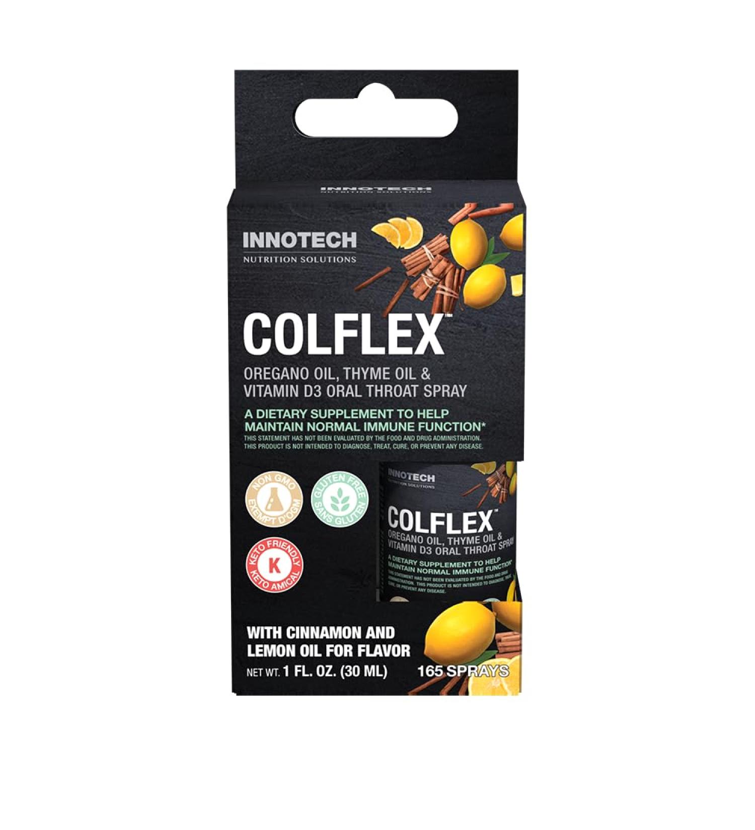 INNOTECH Nutrition Colflex Oregano Throat Spray Cinnamon/Lemon - 25 ml - Buy Online on GoSupps.com
