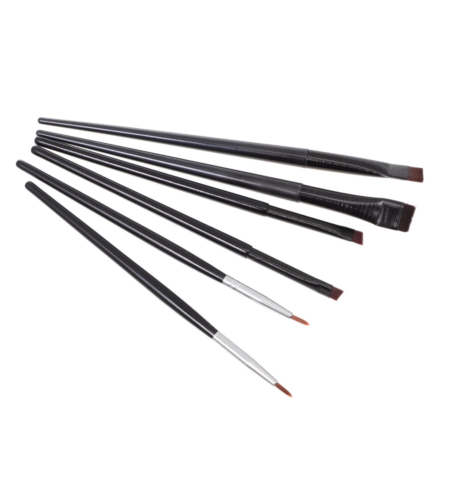 SOESFOUFU 6pcs Eyeliner Makeup Brush Makeup Foundation Makeup Brushes Black Rayon Wooden Handle - Buy Online on GoSupps.com