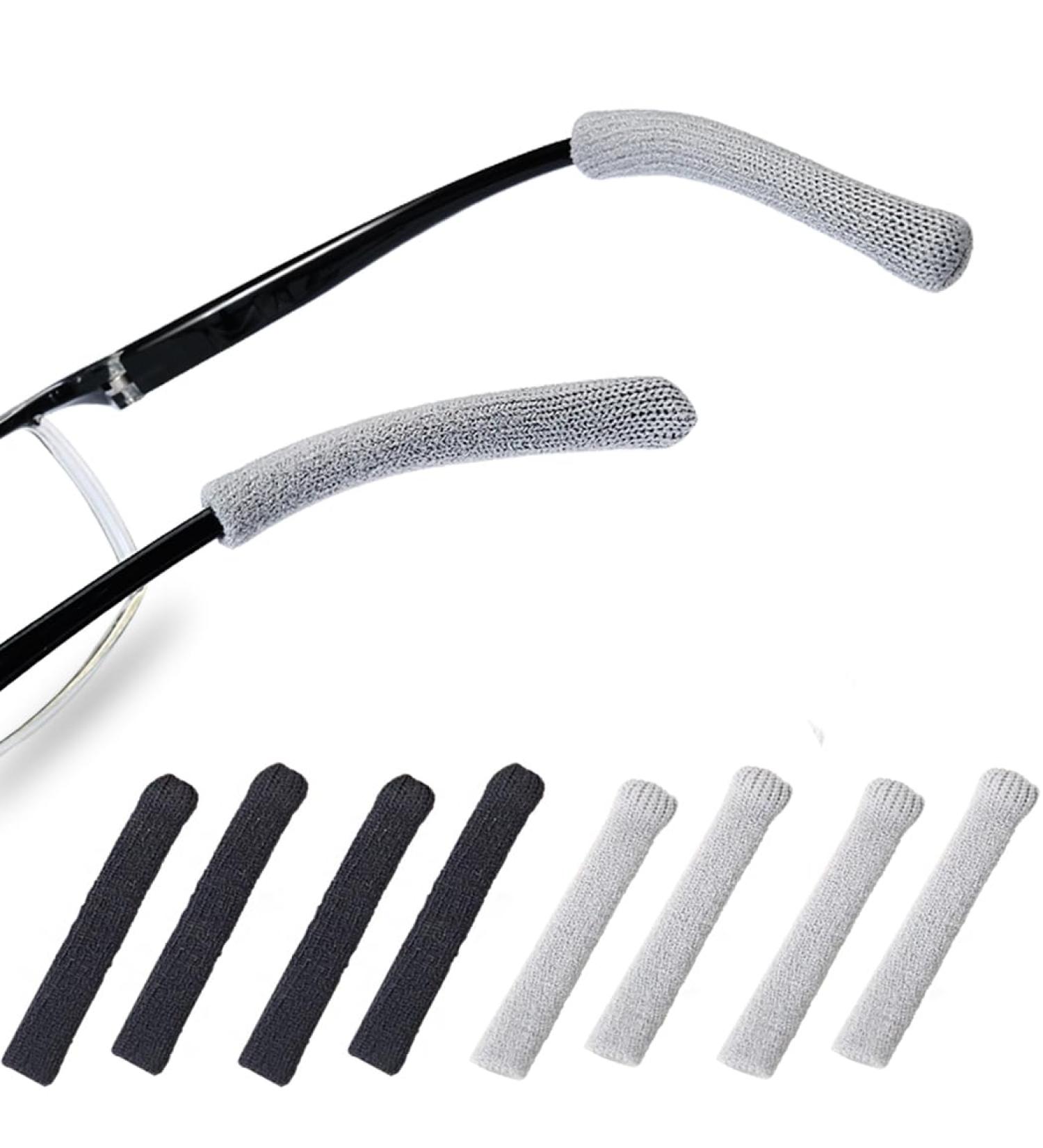 Vifirstew Non-Slip Eyeglass Holders - 4 Pairs Knitted Black/Gray for Glasses & Sunglasses | International Shipping Available - Buy Online on GoSupps.com