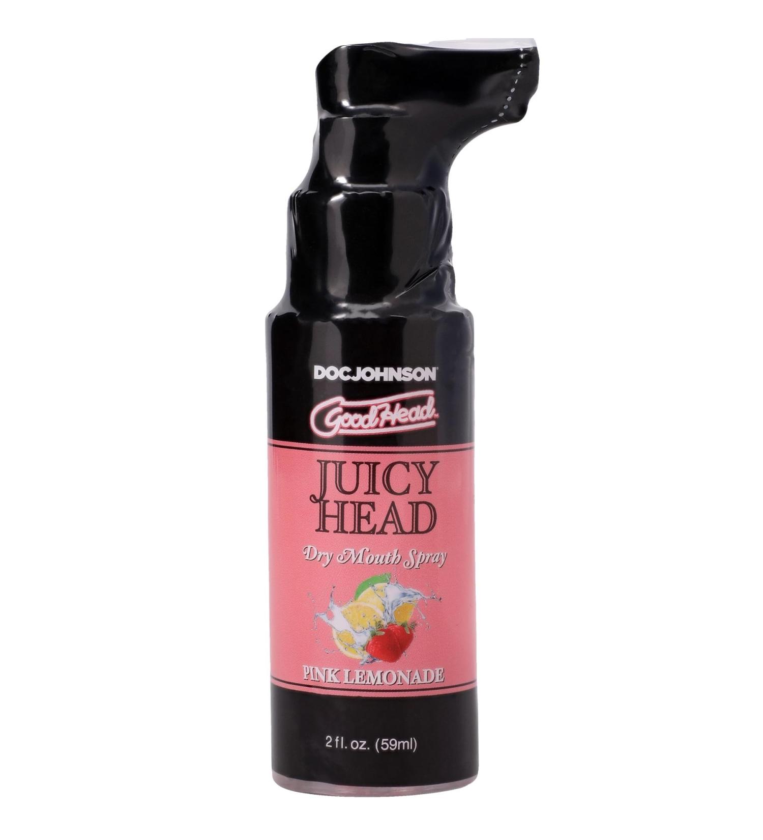 Doc Johnson GoodHead - Juicy Head - Dry Mouth Spray - Instantly Moisturize Your Mouth - Pink Lemonade - 2 fl. oz. (59ml) - Buy Online on GoSupps.com