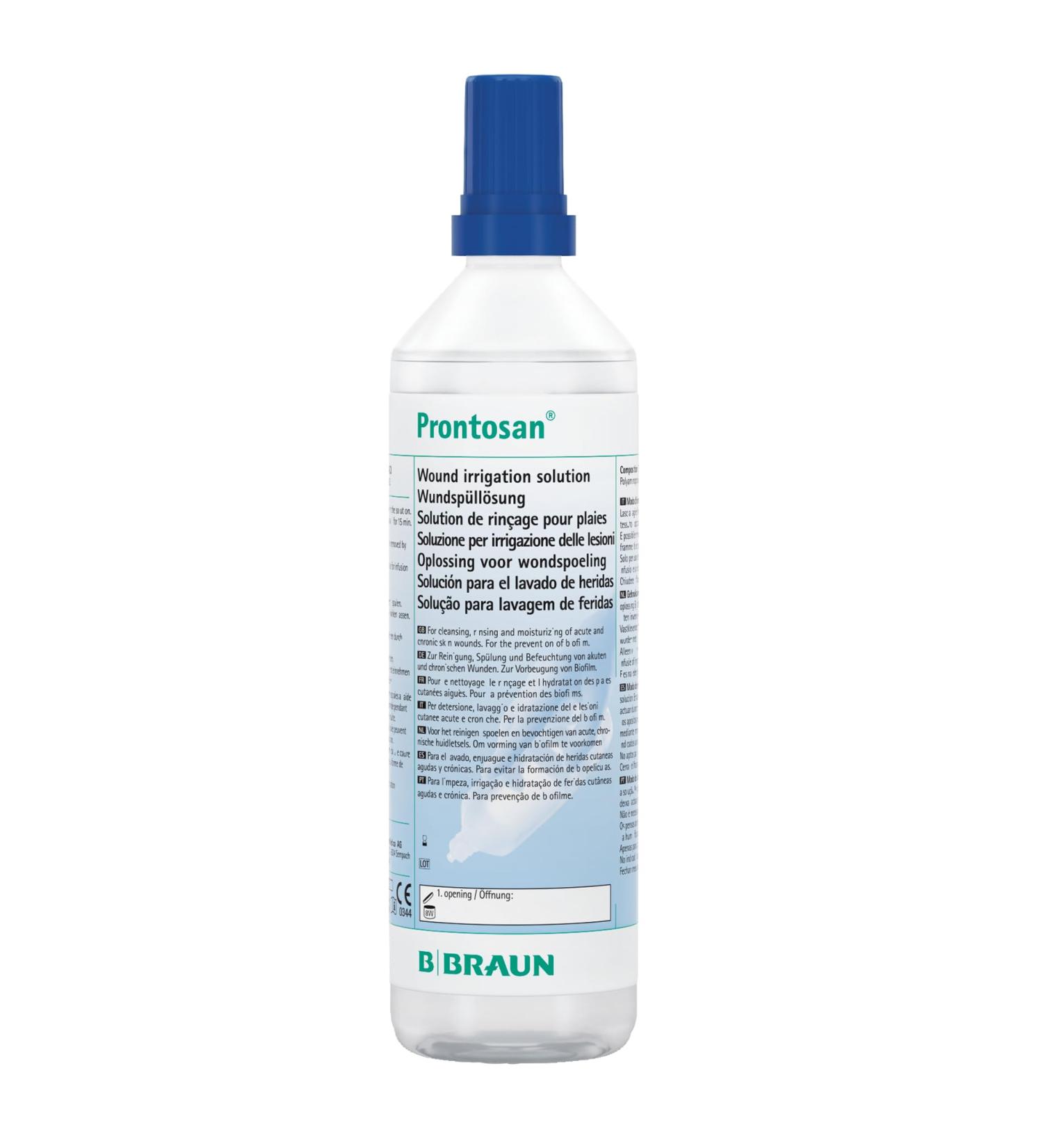 B Braun Melsungen AG Prontosan Wound Irrigation Solution cleaning rinsing and moisturizing of acute chronic and infected skin wounds and burns 350 ml spray bottle - Buy Online on GoSupps.com