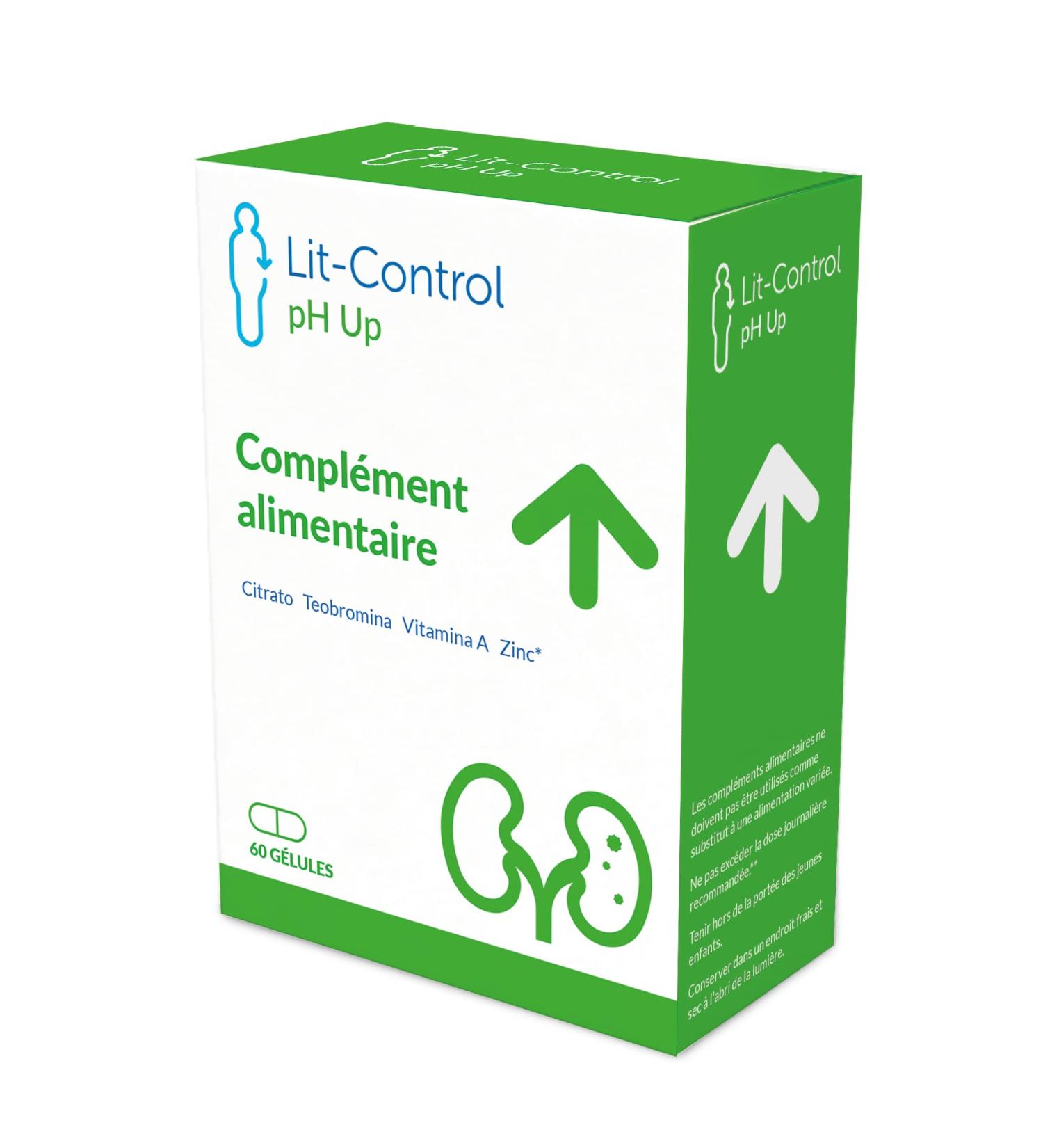 Devicare Lit-Control pH Up - Food Supplement - Prevents Crystallization of Urinary Salts - Kidney Stones - Increases Urinary pH - Patented - 60 Capsules - Buy Online on GoSupps.com
