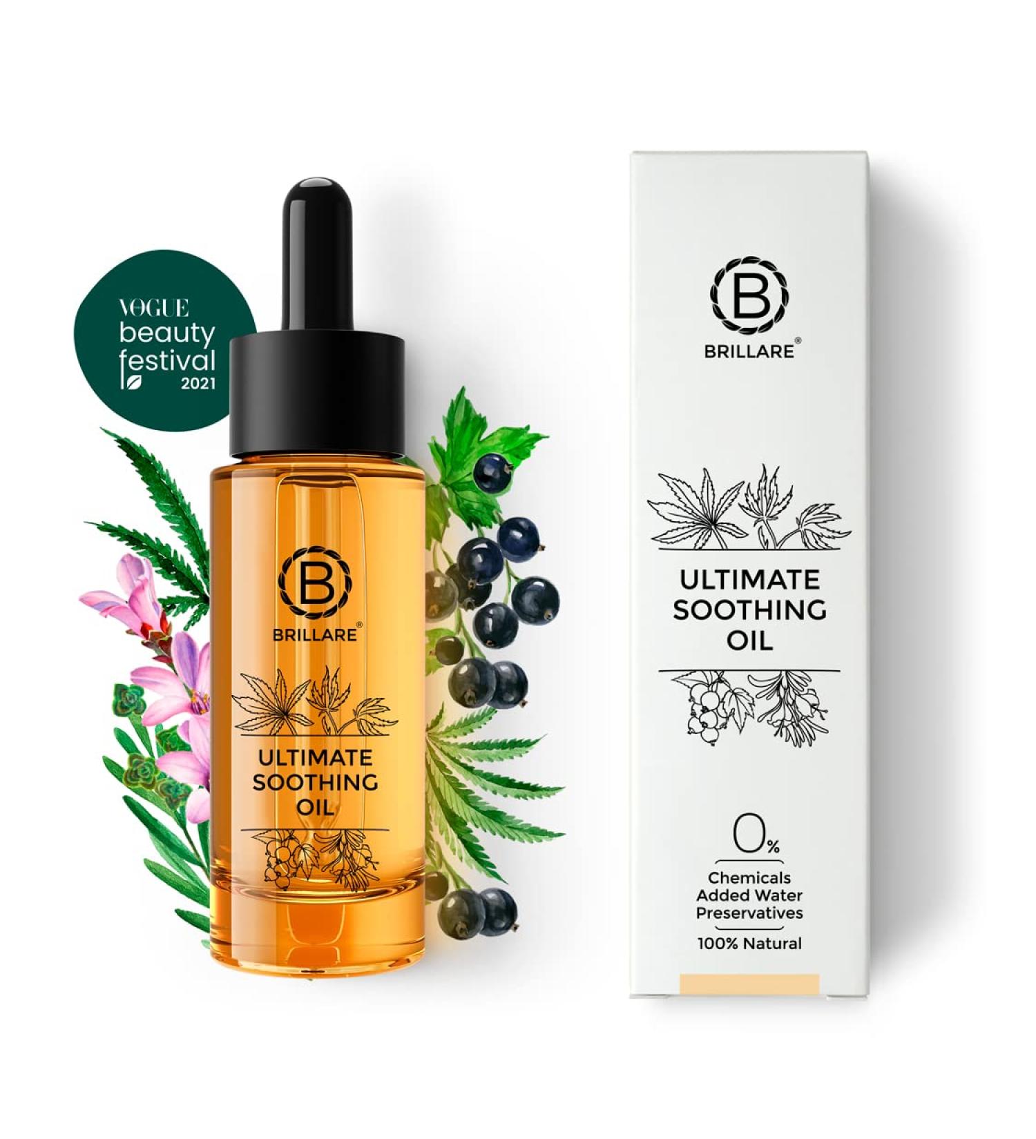 BRILLARE Ultimate Soothing Oil 30 ML - All-Natural Body Oil with Rosemary | Chemical-Free Skincare for All Skin Types - Buy Online on GoSupps.com