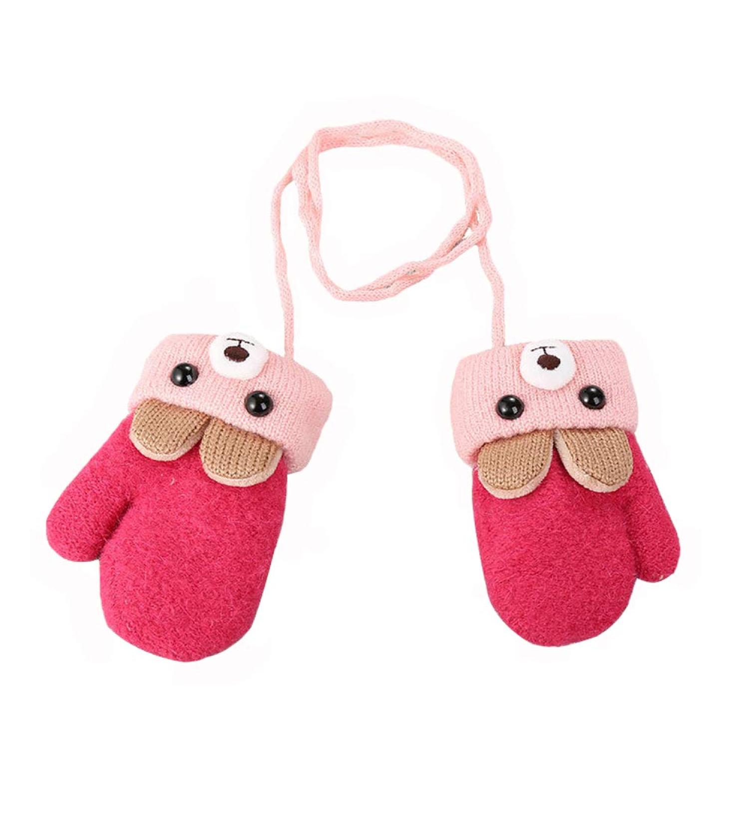 Baby Winter Mittens with Fleece Lining - Red, 0-3 Years | AIDIER - Buy Online on GoSupps.com