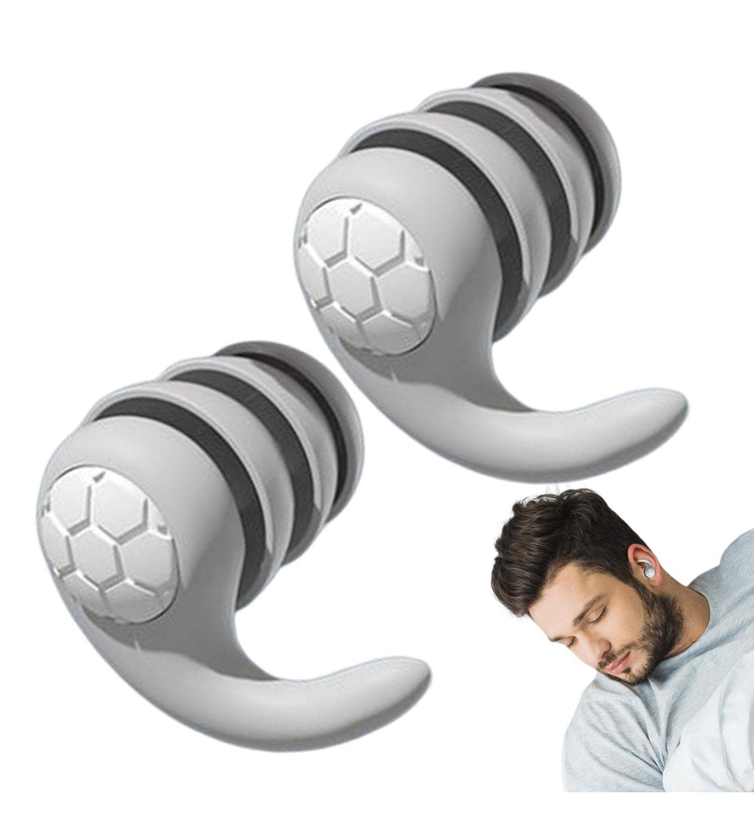 Noise Blocking Ear Plugs - Waterproof Quiet Earplugs | Reusable Ear Plugs with Box Silicone Three Layers of Mute Earplugs for Bath Equipment Hondony Grey - Buy Online on GoSupps.com