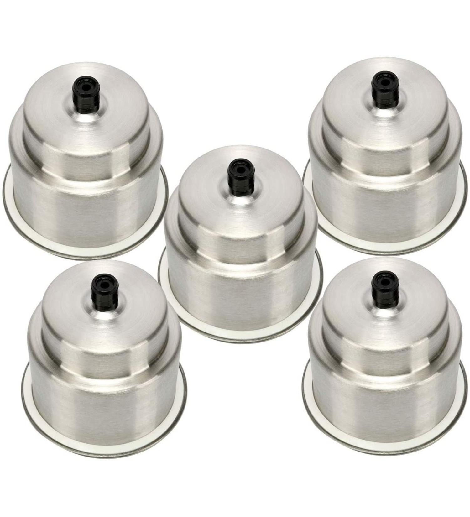 Stainless Steel Boat Cup Holder Inserts (5 Pack) - Marine/RV Camper Drink Holder with Drain - Lucky Seven - Buy Online on GoSupps.com