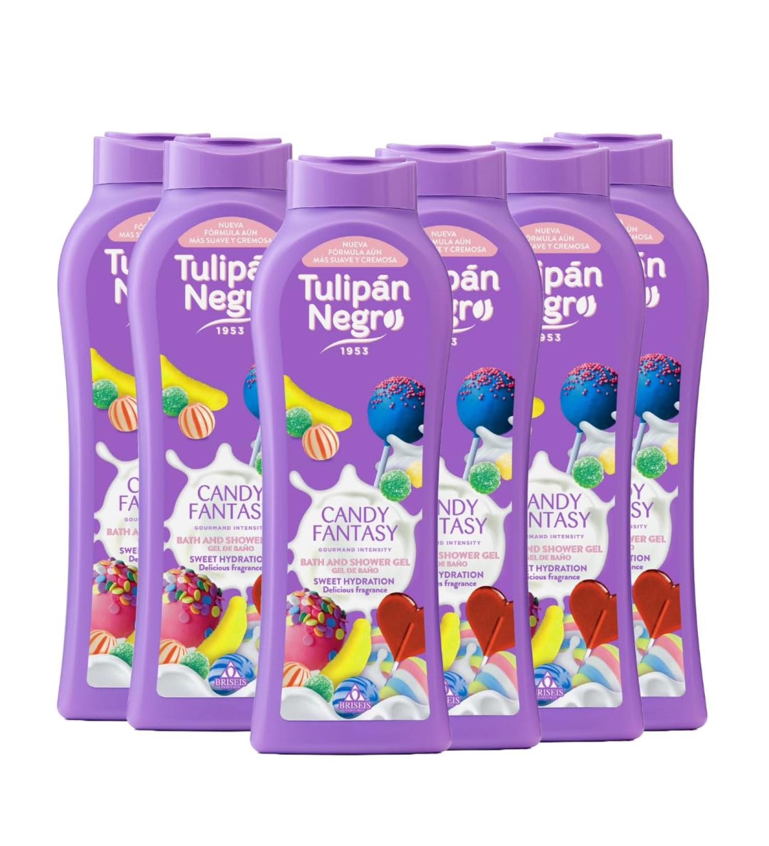 BRISEIS SA Tulipan Black Fantasy Bath Gel Candy Sweet Hydrate 720 ml x 6 units - Buy Online on GoSupps.com