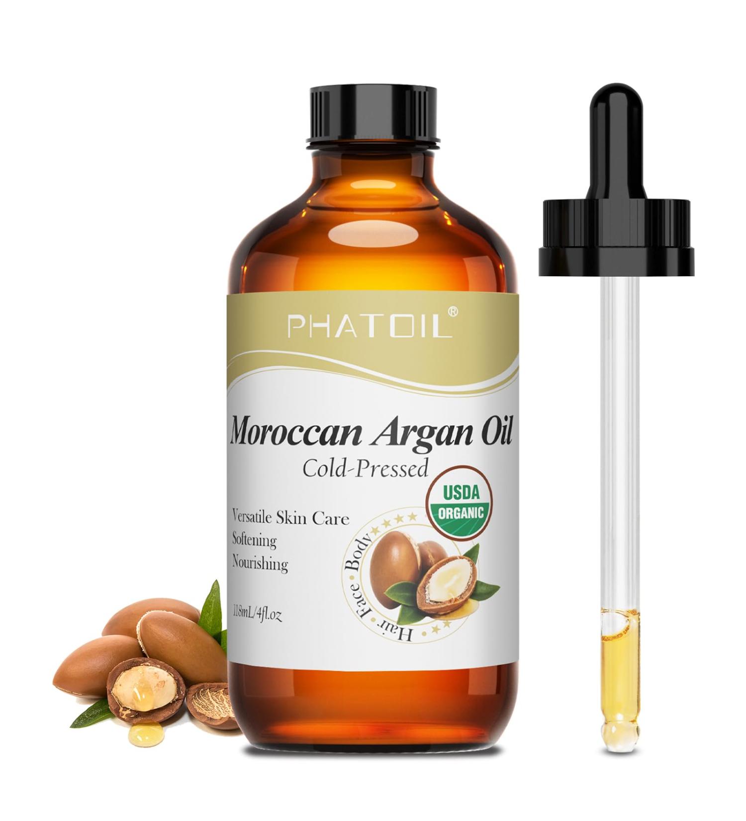 PHATOIL Huile V g tale d Argan Bio 118ML - Organic Argan Oil 100% Pure Naturelle - Press e Froid - Huile Hydratante R paratrice pour Visage Peau Corps Cheveux Massage Carrier Oil Argan-118ML - Buy Online on GoSupps.com