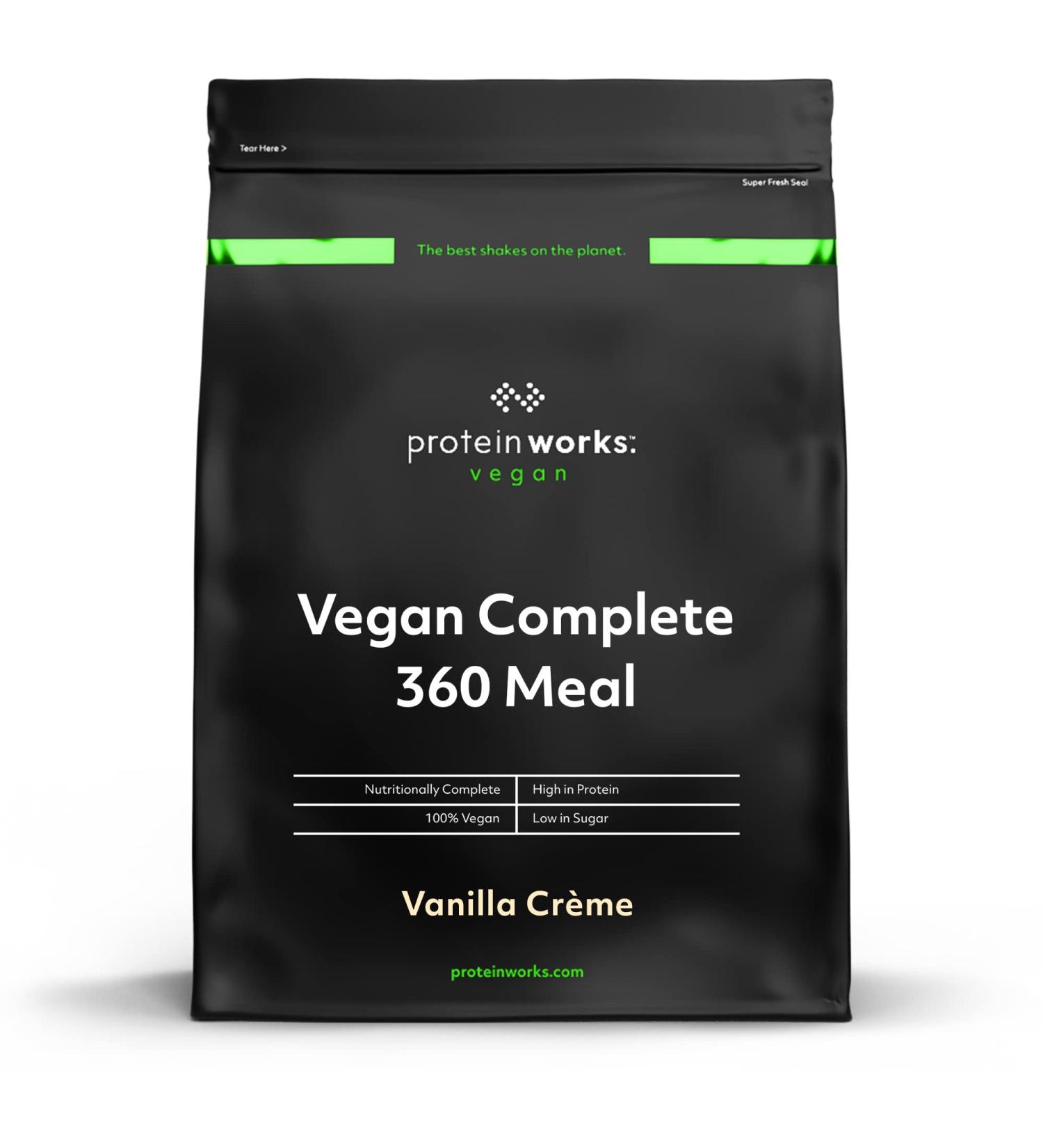 360 Vegan Complete Meal | Vanilla Cream | Nutritionally balanced | 100% vegan | Quick and affordable meal | THE PROTEIN WORKS | 500g - Buy Online on GoSupps.com