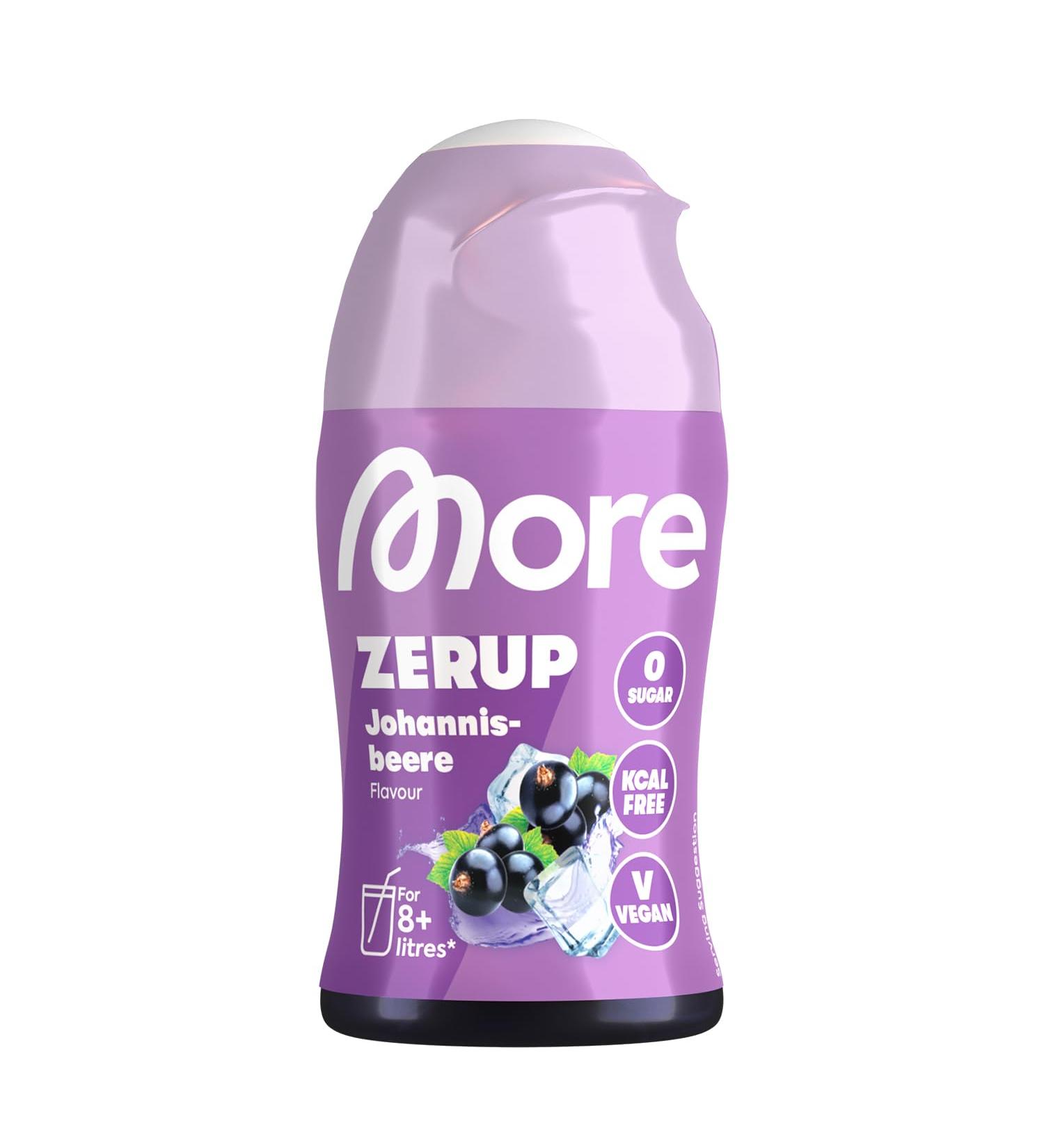 More Zerup Currant Syrup 65ml - Sugar-Free Zero Calories Vegan - German Made for 8L Drinks - Buy Online on GoSupps.com