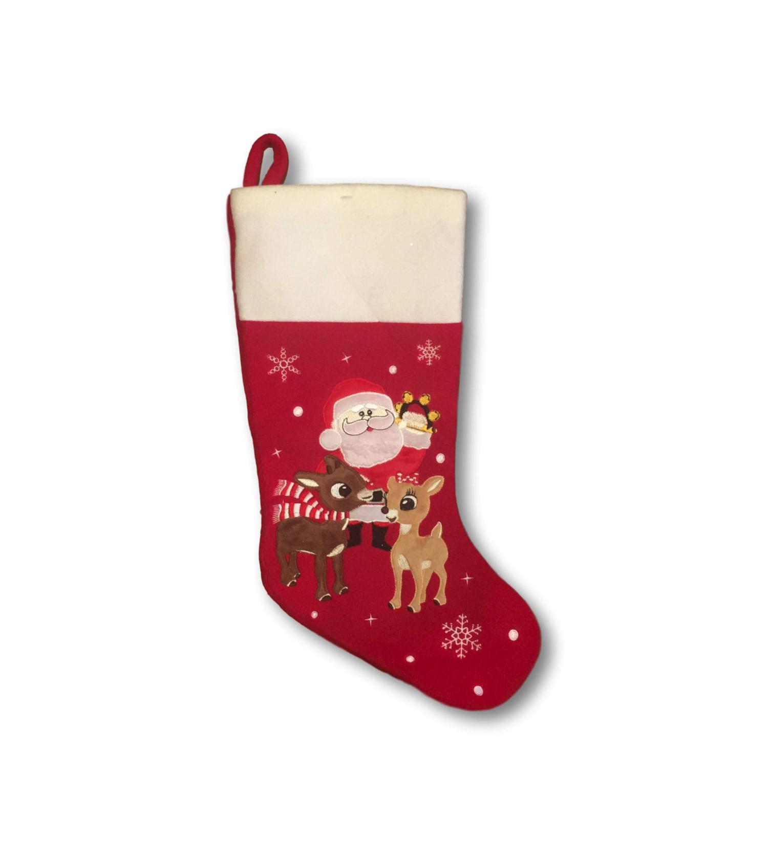 Dyno Snowman/Santa Stocking Multicolored Felt 1