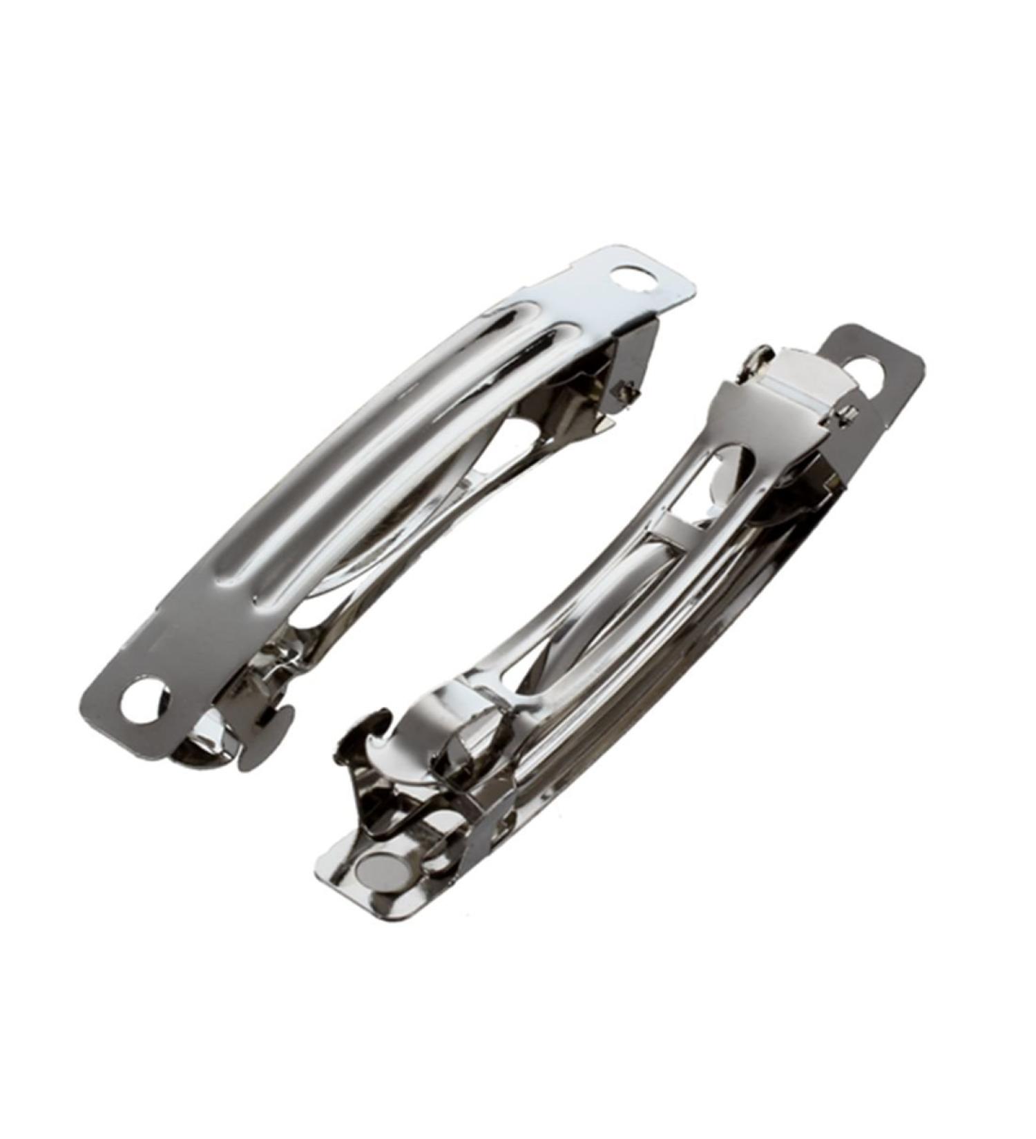 uaelua 50 Pcs 50mm Metal French Barrettes Hair Clips Bows - Silver - Buy Online on GoSupps.com