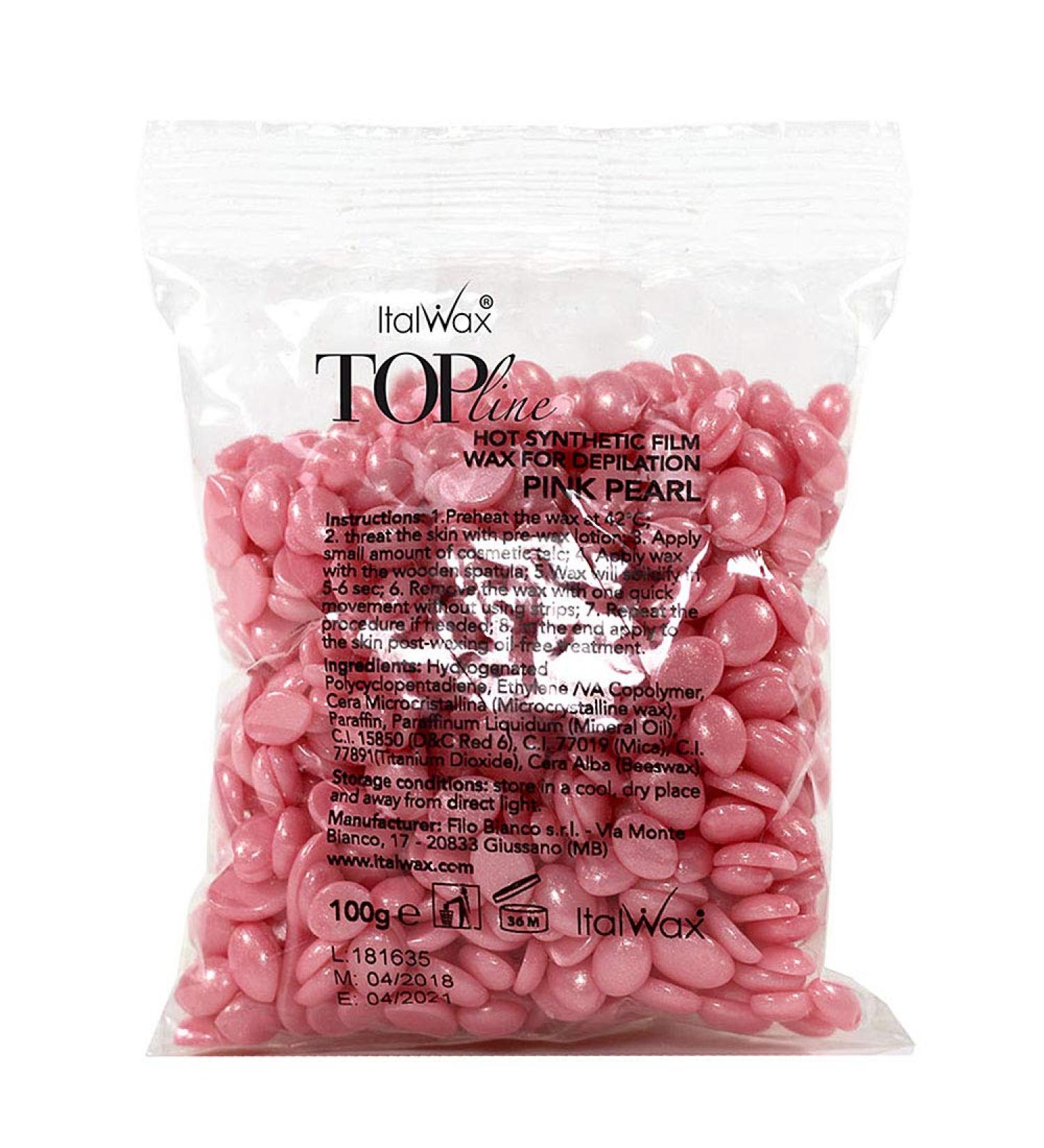 Film wax Top Line Pink Pearl Italwax Hot Film Wax wax pearls 100 g 100g