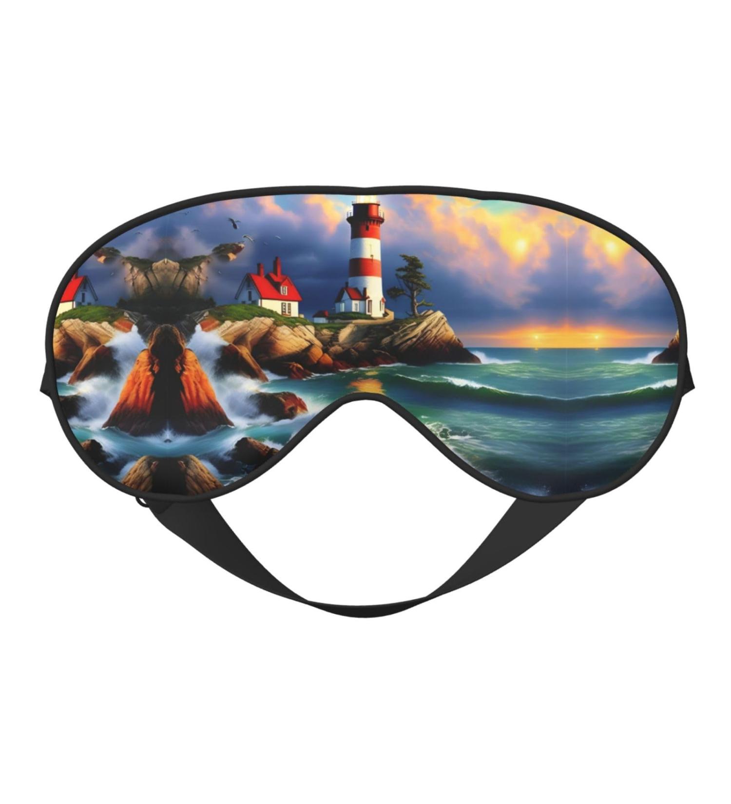 Buy Lighthouse Diamond Painting Sleep Mask | Unisex Double-Sided Eye Mask for Sound Sleep & Skin Care | International Shipping Available - Buy Online on GoSupps.com