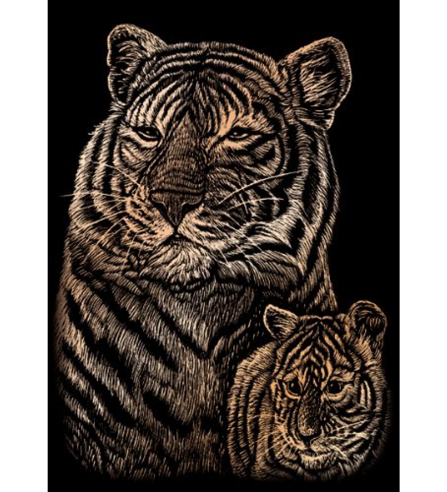 Royal Brush COPFMIN102 Engraving Mini Tiger CUB, Multicolor