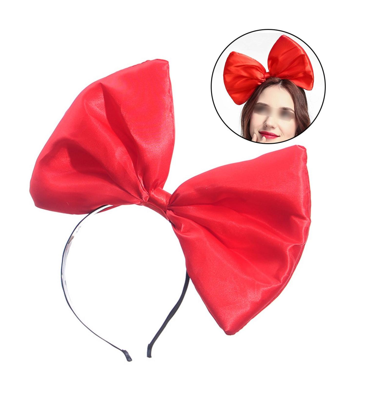 Frcolor Super Large Red Bowknot Headband Women and Girls' Hair Hoop Bow Headdress Hair Accessories for Party and Cosplay Decoration (Red) - Buy Online on GoSupps.com
