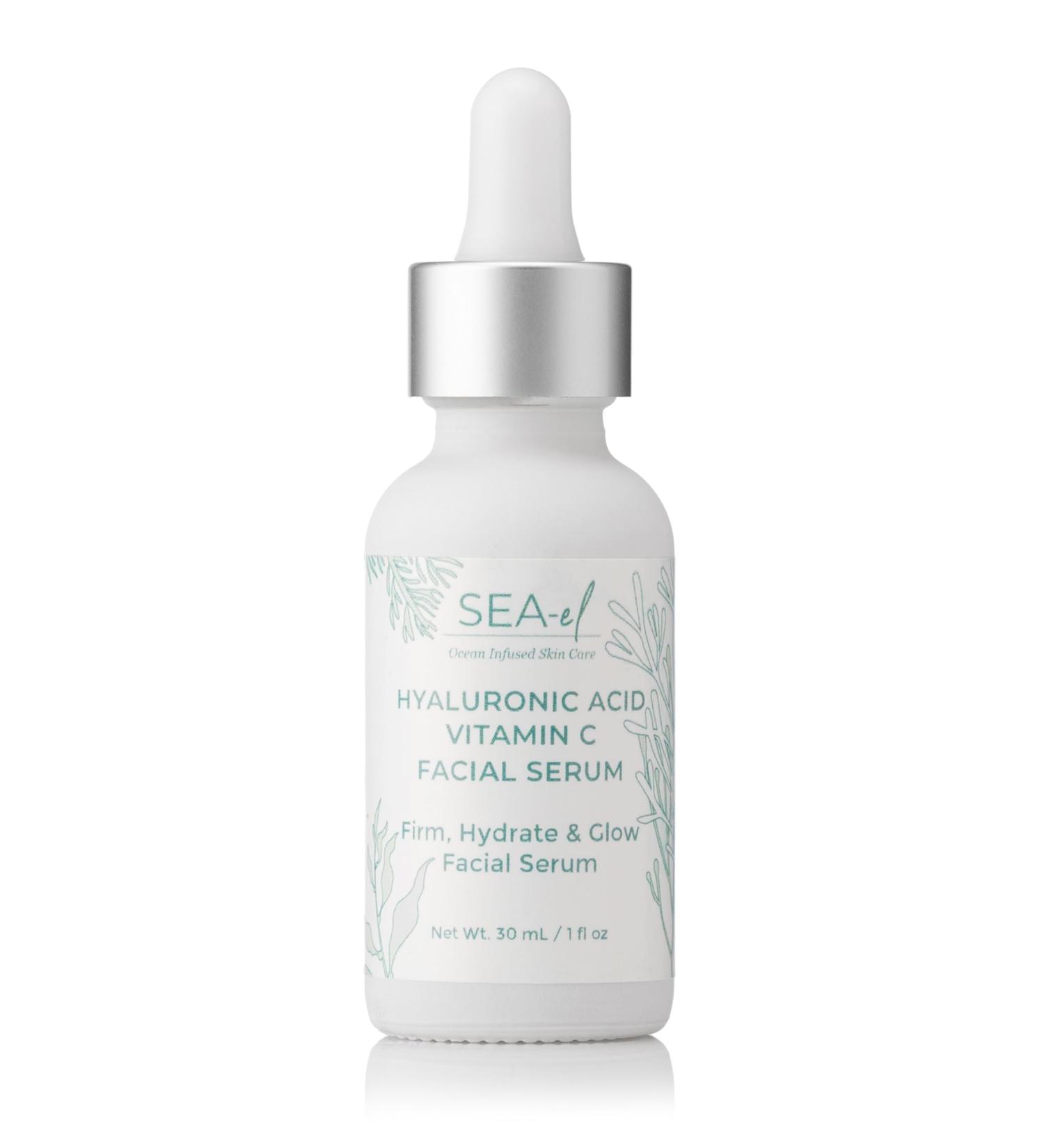 Hyaluronic Acid & Vitamin C Facial Serum - Anti Aging Hydrating Drops for Firm Skin | Vegan Skin Care for Women & Men - 1 Fl Oz - Buy Online on GoSupps.com