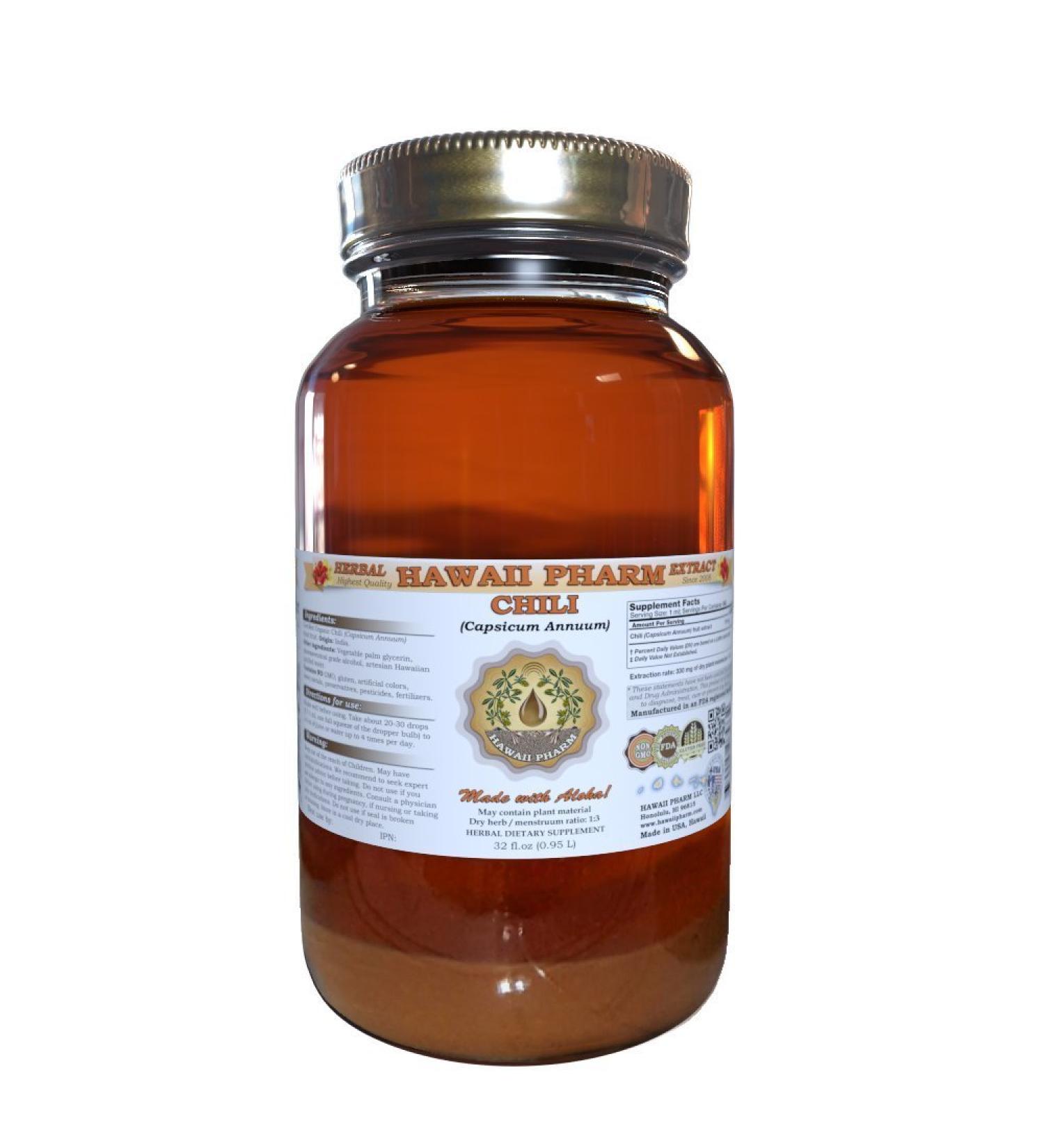 Chili (Capsicum annuum) Liquid Extract 32 oz Unfiltered 32 Fl Oz (Pack of 1) - Buy Online on GoSupps.com