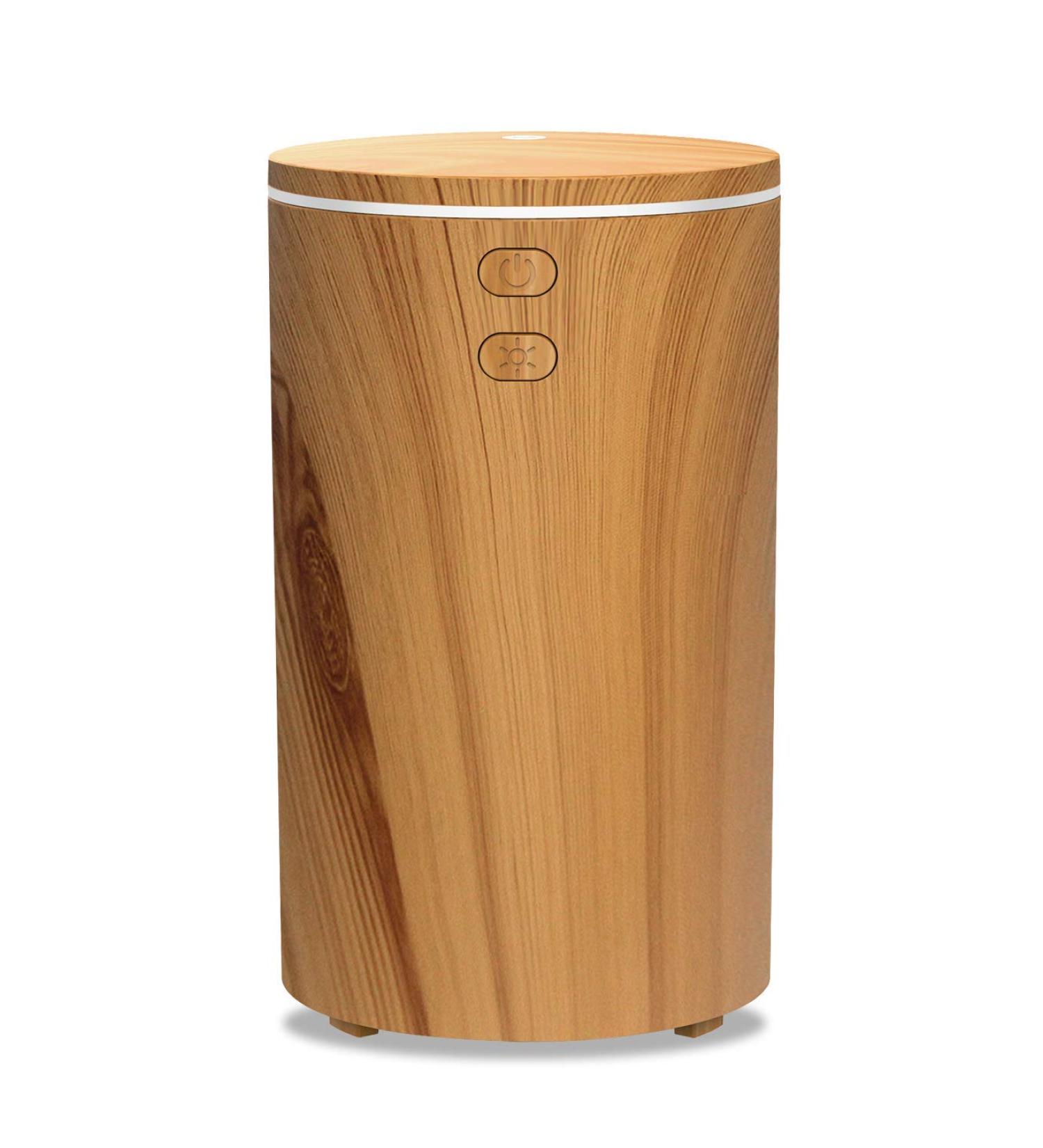 Muson Mini Essential Oil Diffuser - USB Powered Aroma Mist Humidifier for Car Office Travel - Colorful Mood Lights - Ultra Quiet Auto Shutoff - 100ml Wood Grain - Buy Online on GoSupps.com
