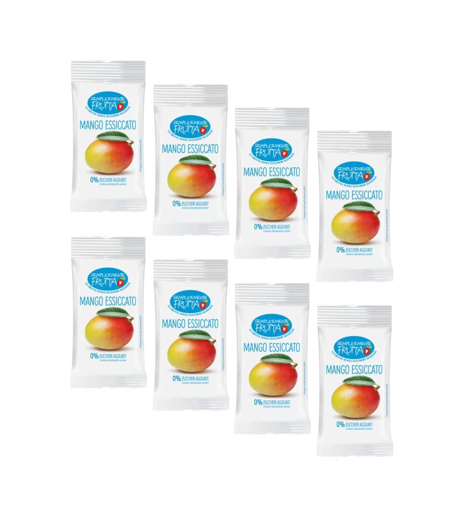 ANTICO CAFFE' NOVECENTO Simply Fruits | 8 packs of dried mango | 100% fruit dried mango bags - 8 x 25g | Fruits with no added sugar