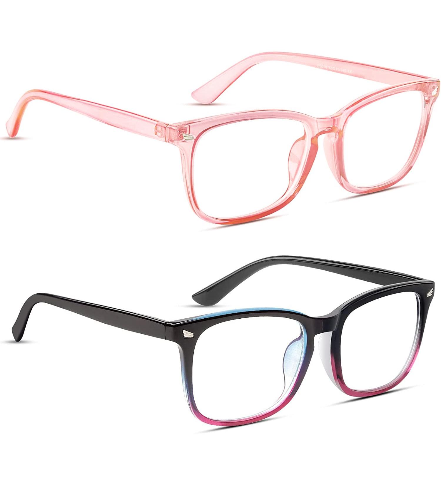 COOLOO Blue Light Blocking Gaming Glasses | Anti Glare & Headache Relief | Blue Light Filter | Lightweight Fashion Design | 16-pink+black Red - Buy Online on GoSupps.com