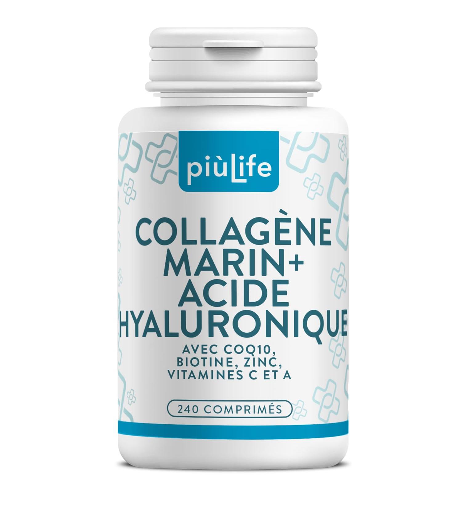 Collag ne Marin Acide Hyaluronique Pi Life 2000 mg Collag ne Hydrolys Type 1 Vitamine C Biotine Zinc Q10 240 G lules Peau Cheveux Articulations 240 unit (Lot de 1) - Buy Online on GoSupps.com
