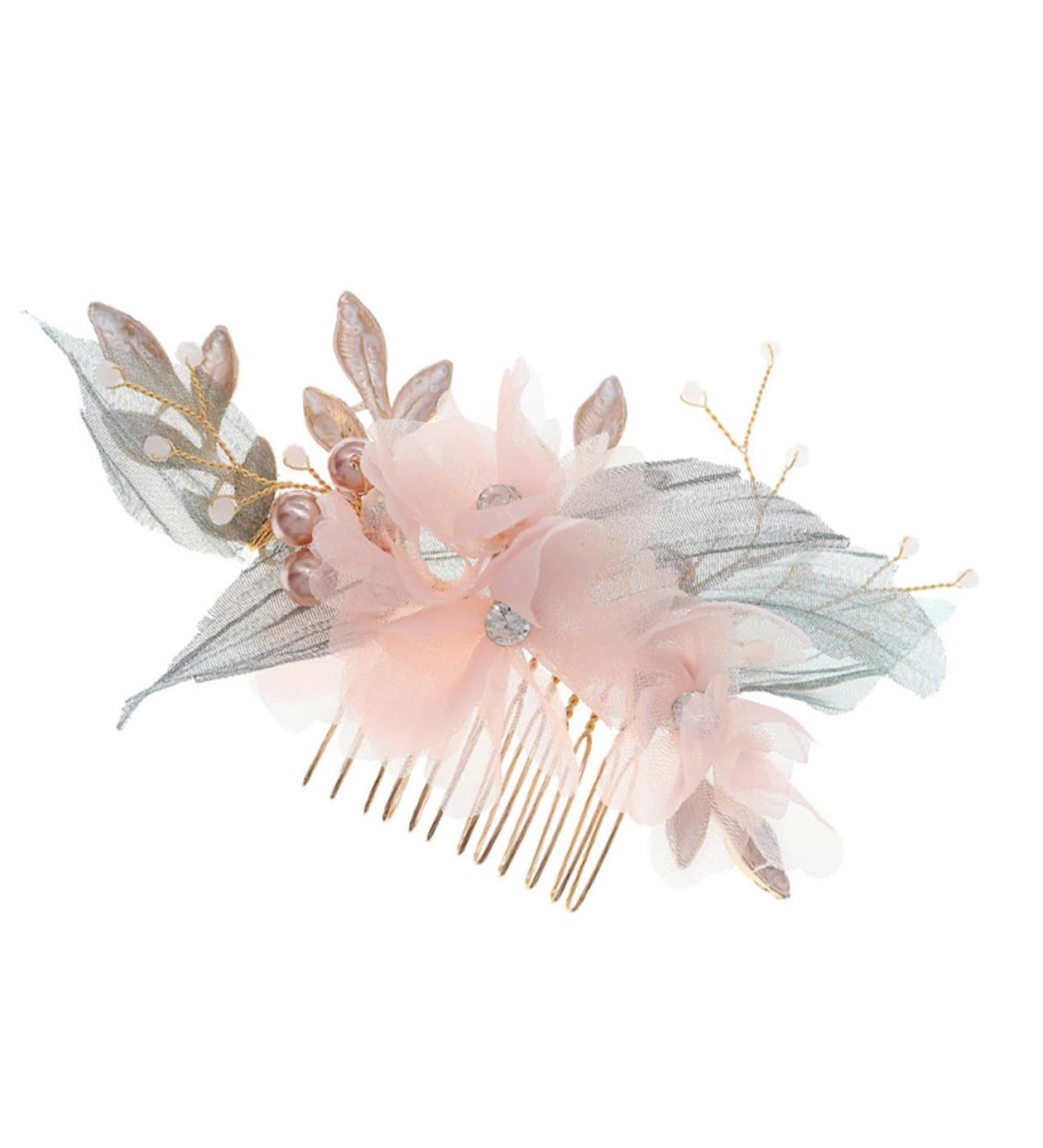 minkissy 1 Pc Comb Flower Hair Accessories Bridal Headpiece Hair Decorations Exquisite Headwear Hair Accessory Handmade Hair Decor Flower Hair Decor Hairpin Fabric Bride The Flowers - Buy Online on GoSupps.com
