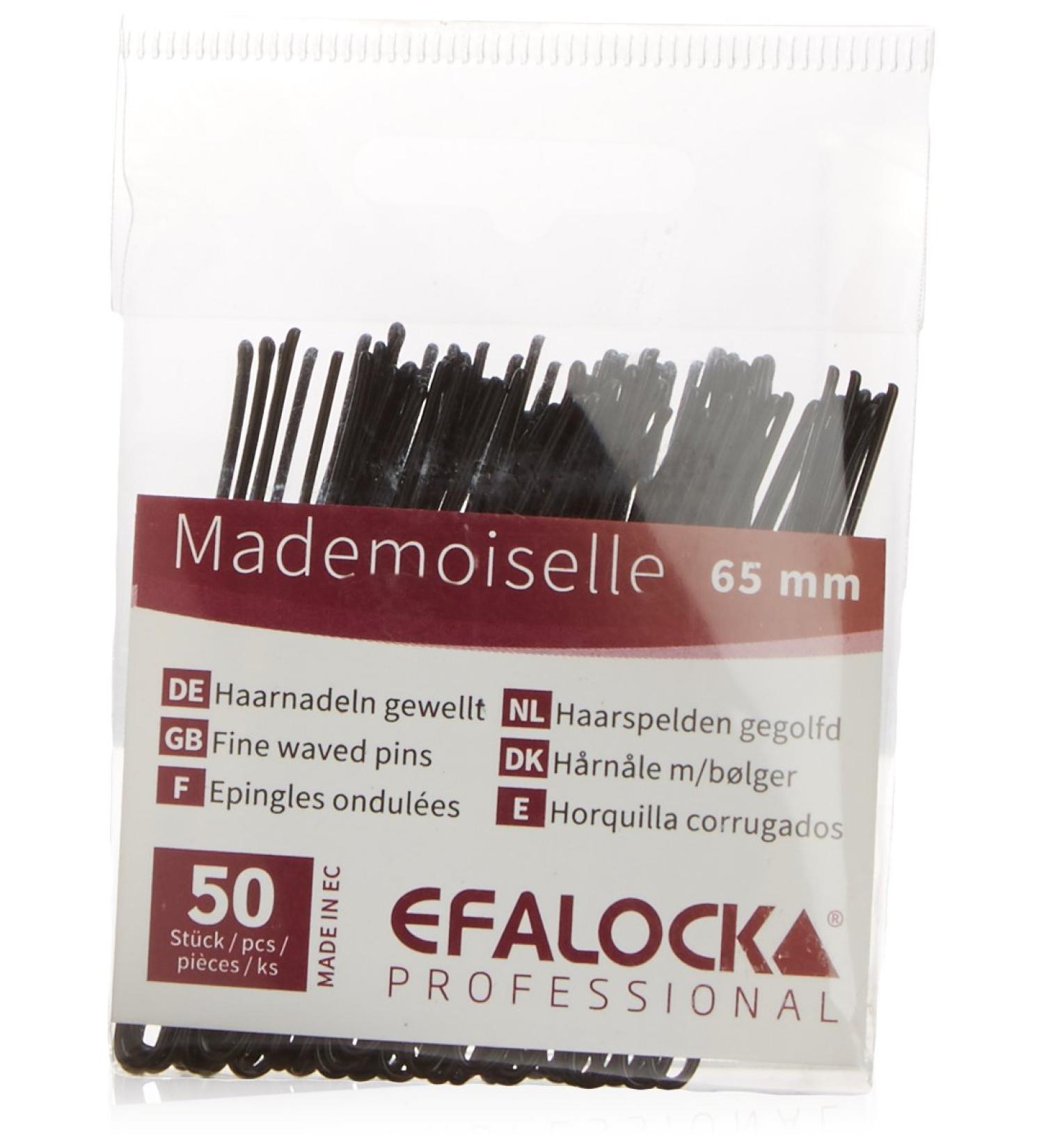 Efalock Professional Mademoiselle hairpin 65 mm black 1 pack (1x 50 pieces)