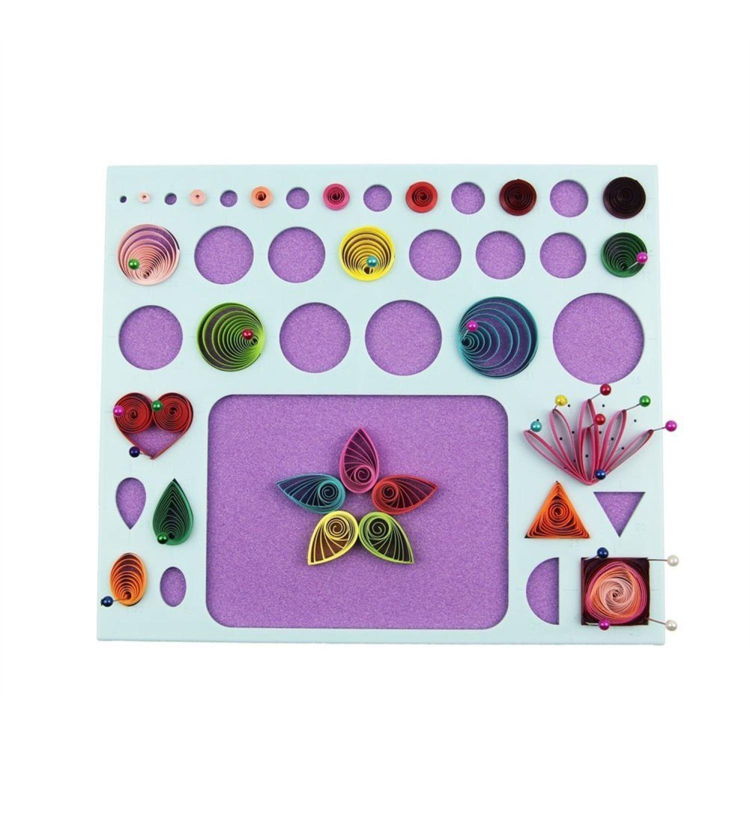 YURROAD 3 in 1 Paper Quilling Template Board | Quilling Knitting Cork Shape Mold DIY Tool - Buy Online on GoSupps.com