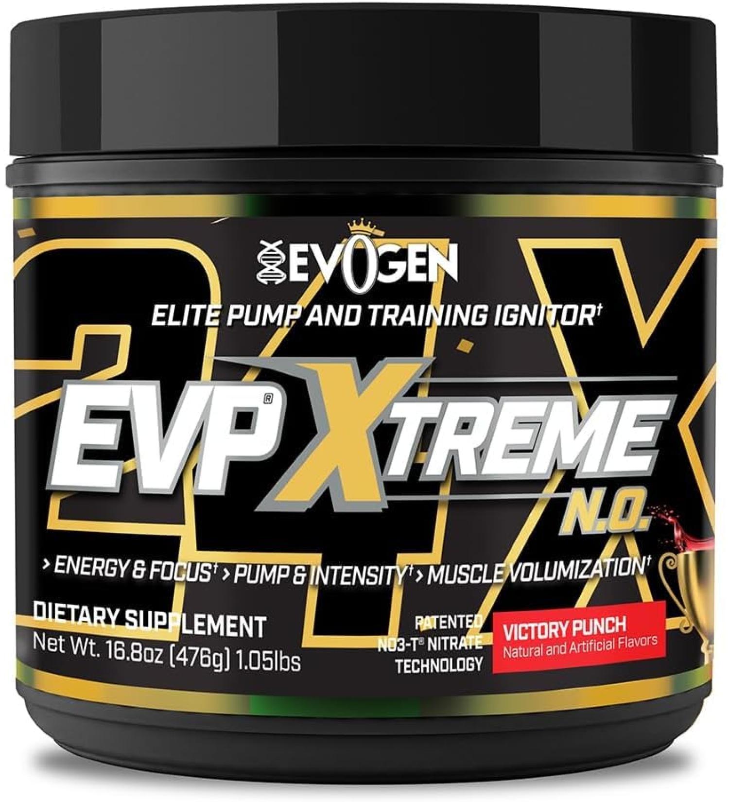 Evogen EVP Xtreme NO - Pre Workout Powder for Men & Women | Sugar Free Preworkout with Beta Alanine Creatine and Caffeine for Energy & Pump | Victory Punch | 40 Servings - Buy Online on GoSupps.com