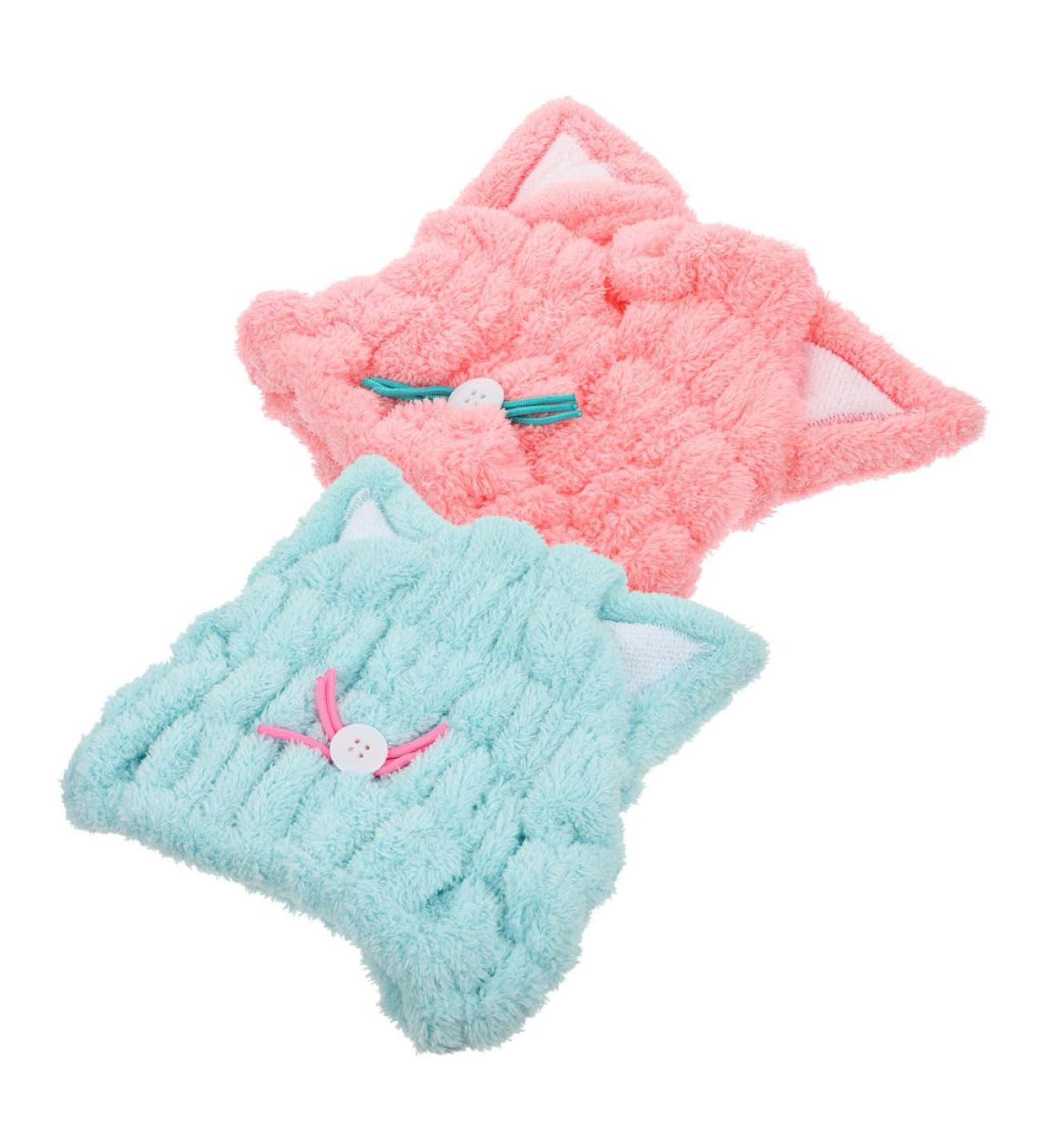 FRCOLOR 2pcs Dry Hair Cap Women Hair Hats Comfortable Showering Hats Coral Fleece Hair Hats Quick Drying Hair Hats Hair Caps for Bathing Adorable Bathing Hats Bathing Hair Wraps Hair Towel - Buy Online on GoSupps.com