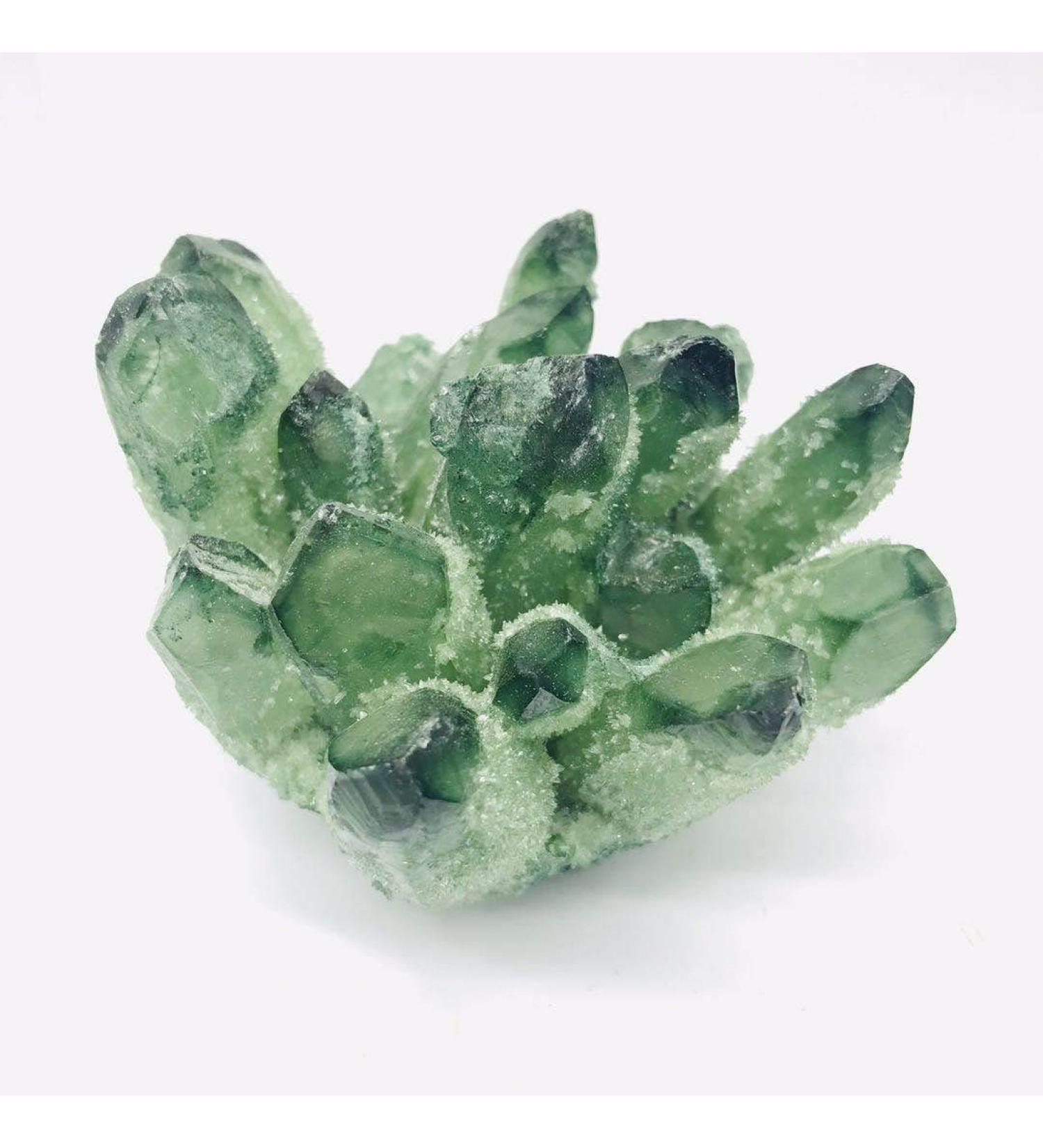 1pc 500g-700g Natural Green Phantom Quartz Stone Crystal Cluster geode minerial Specimen for - Buy Online on GoSupps.com