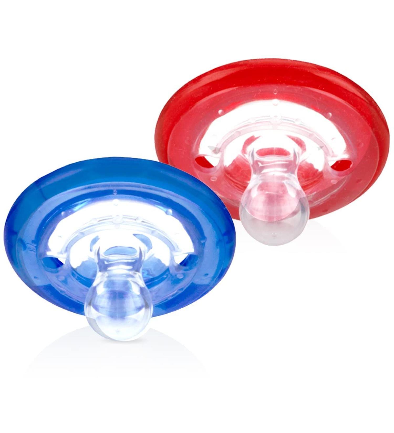 Nuby Natural Flex Silicone Oscillating Cherry Pacifier 0-6 Months - 2 Piece Set - Buy Online on GoSupps.com