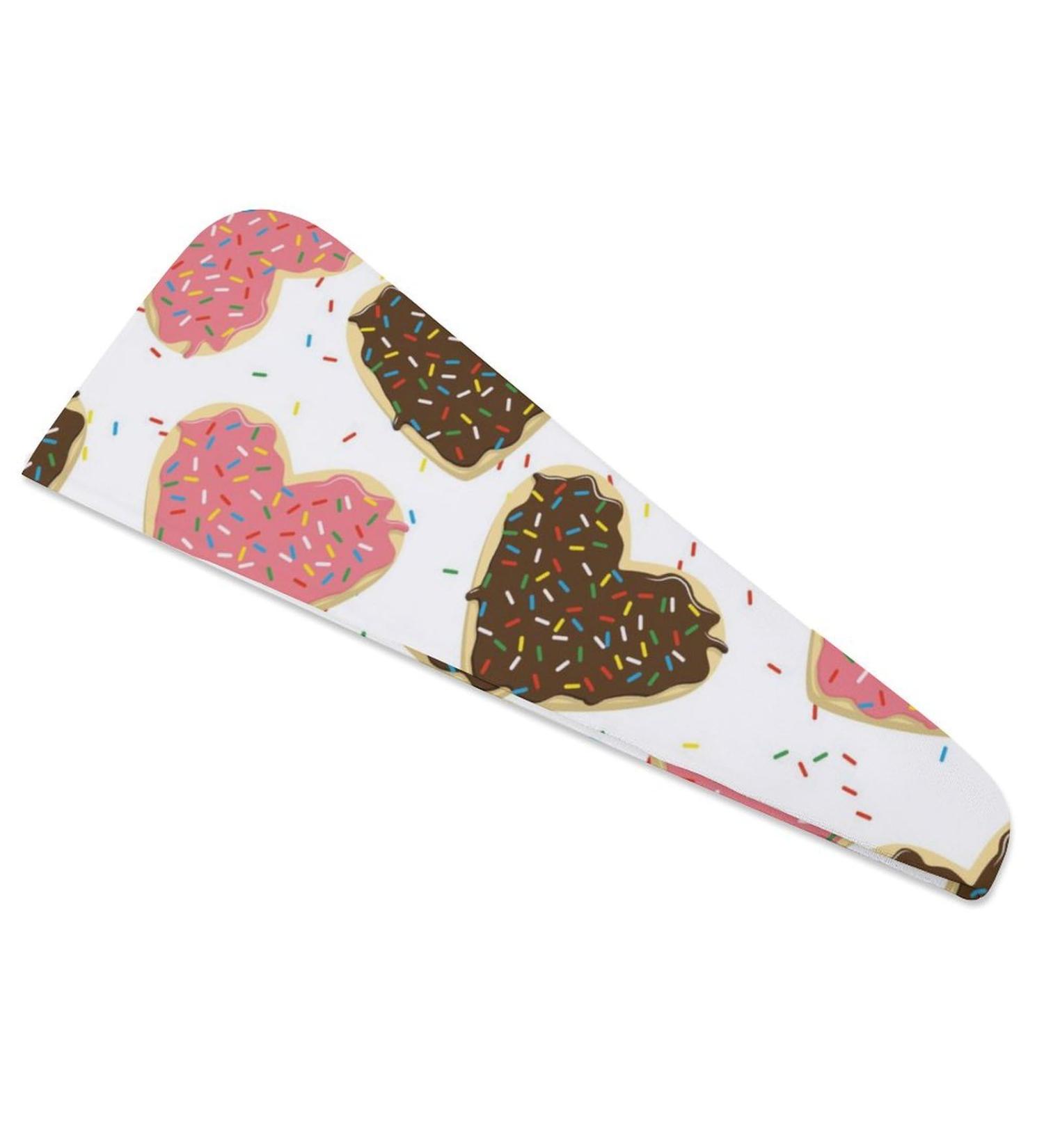 Heart Shape Donut Microfiber Hair Towel Wrap for Women - Super Absorbent 10x26 Inch Hair Turban with Button - Perfect for Fast Drying & Styling - Buy Online on GoSupps.com