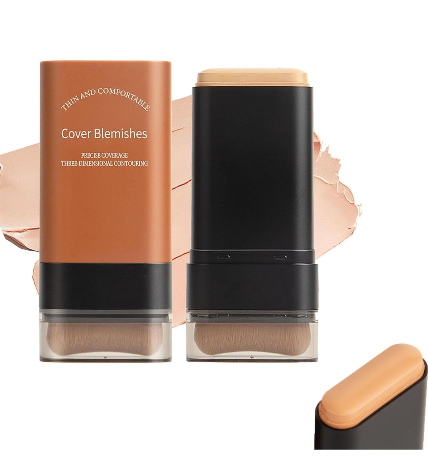 Hydrating Lightweight Foundation Stick with Brush Concealer Foundation 2 in 1 Stick Korea Multi-use Foundation Stick Makeup Lightweight Thin and Comfortable Cover Blemishes (05# 20g) 05# 20 g (Pack of 1) - Buy Online on GoSupps.com