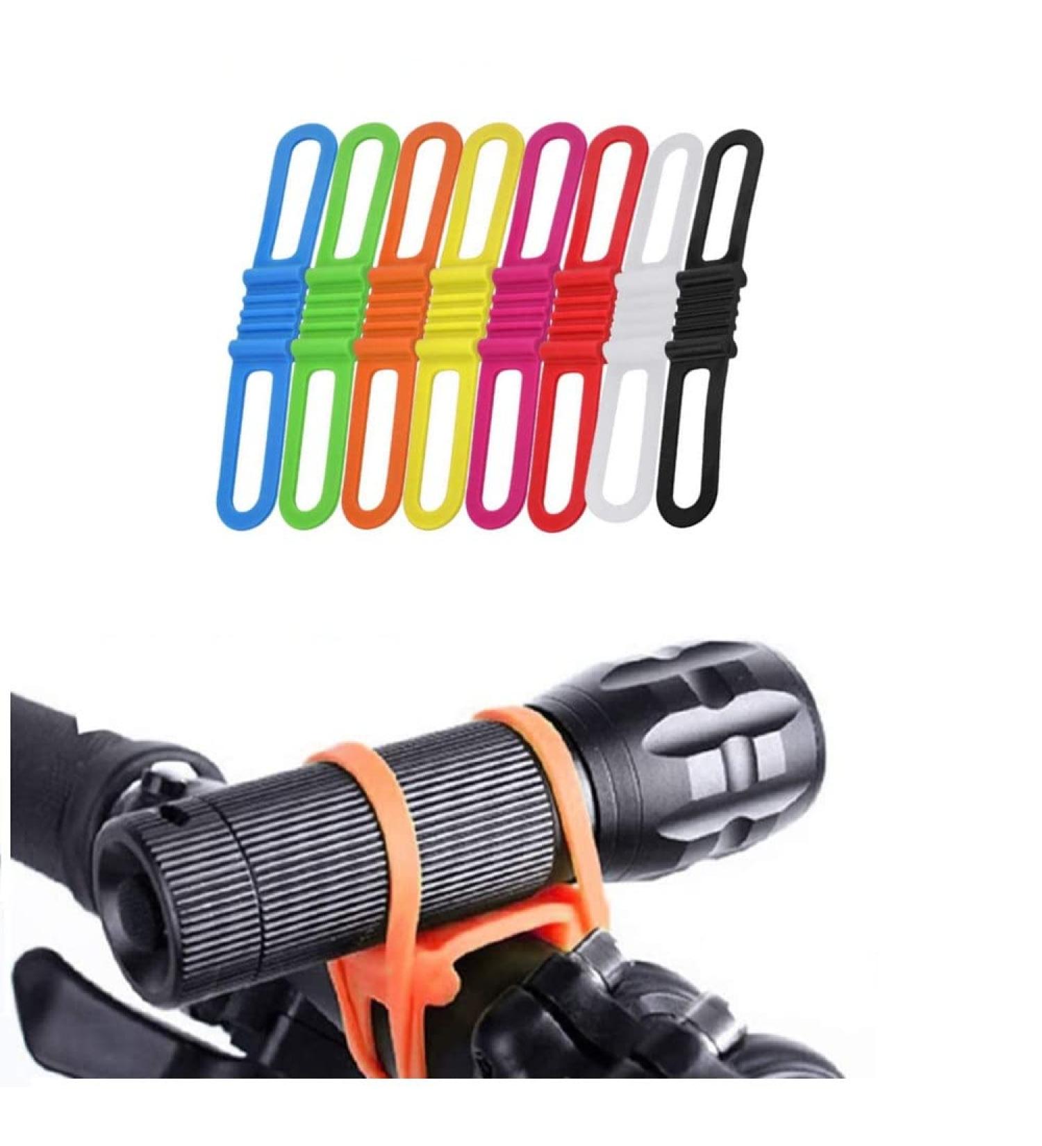 Buy Lytivagen 8-Piece Bike Silicone Band Set Elastic Flashlight & Bottle Holder for Bicycle Handlebars - Buy Online on GoSupps.com
