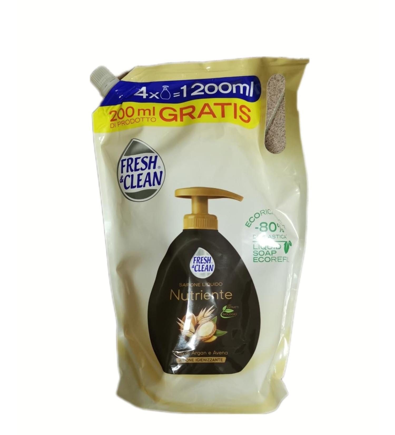 Fresh & Clean 6 Ecoricariques Fresh & Clean Argan Oil & Oat Nourishing Liquid Soap 1200ml