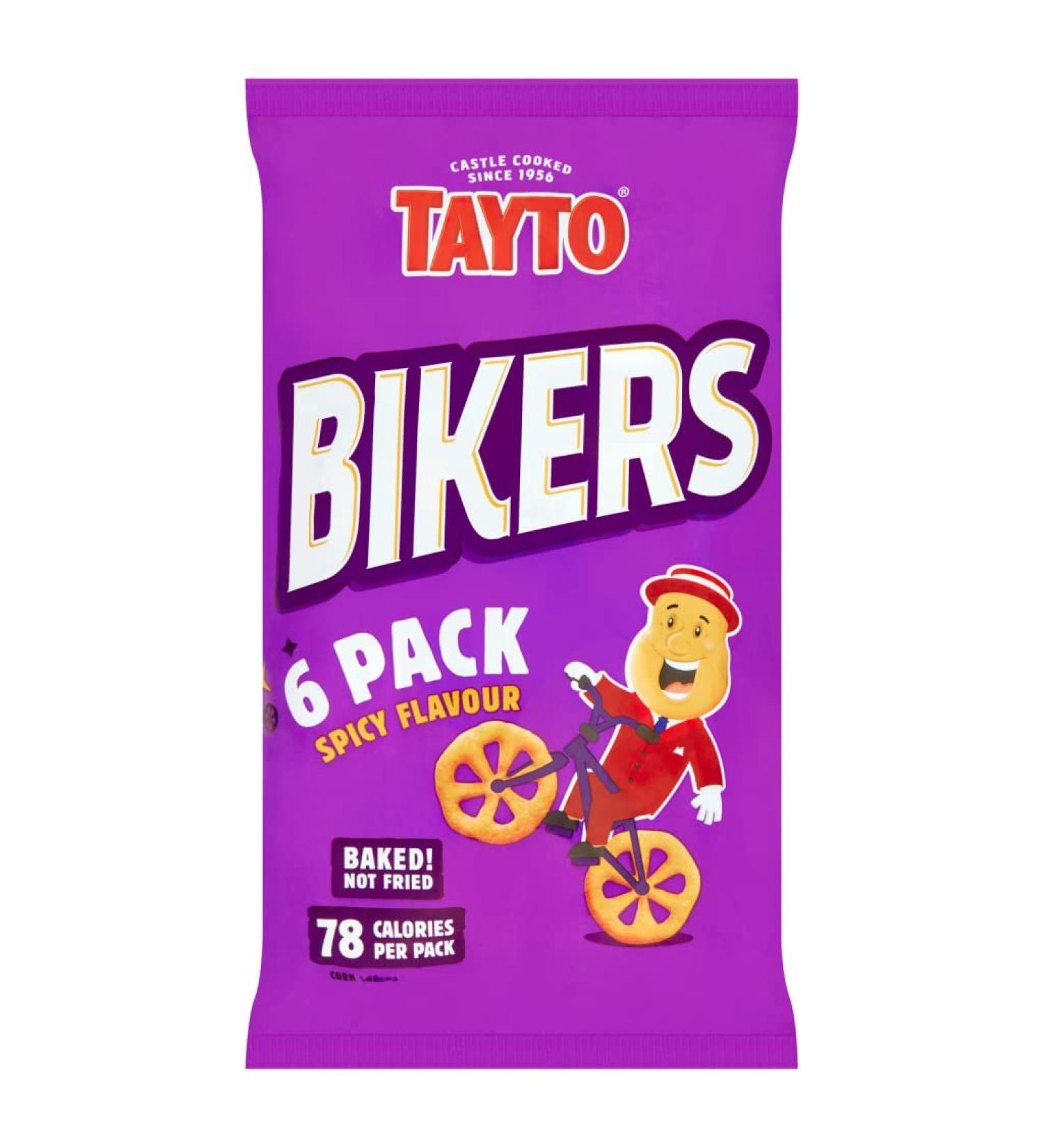 Tayto Bikers Spicy Flavour Corn Snacks 6 x 16g