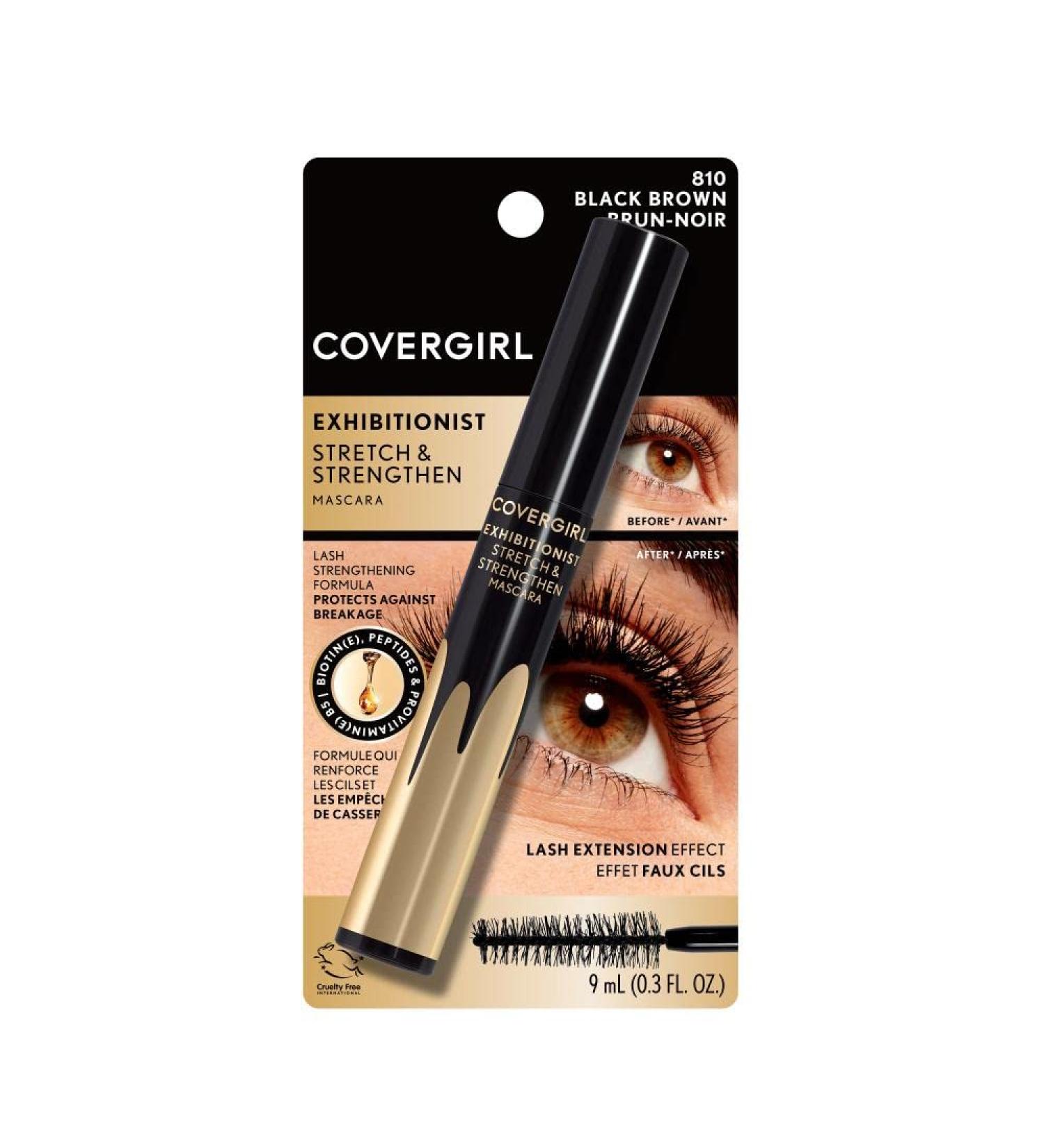 COVERGIRL Exhibitionist Stretch & Strengthen Mascara, Black Brown Stretch & Strengthen Mascara Black Brown 810