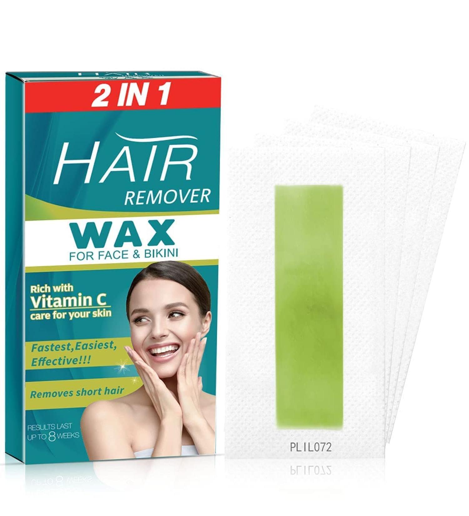 Hypoallergenic Face Wax Strips - 72 Count Hair Removal Strips for Eyebrow, Lip, Cheek, Arms, Underarm, and Bikini - Buy Online on GoSupps.com