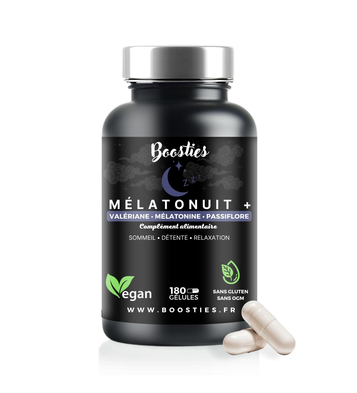 Melatonin 1.9mg Enriched 5 soothing plants 180 capsules (6 months) valerian linden California poppy lemon balm and passionflower Sleep and restorative reduces anxiety and stress - Buy Online on GoSupps.com