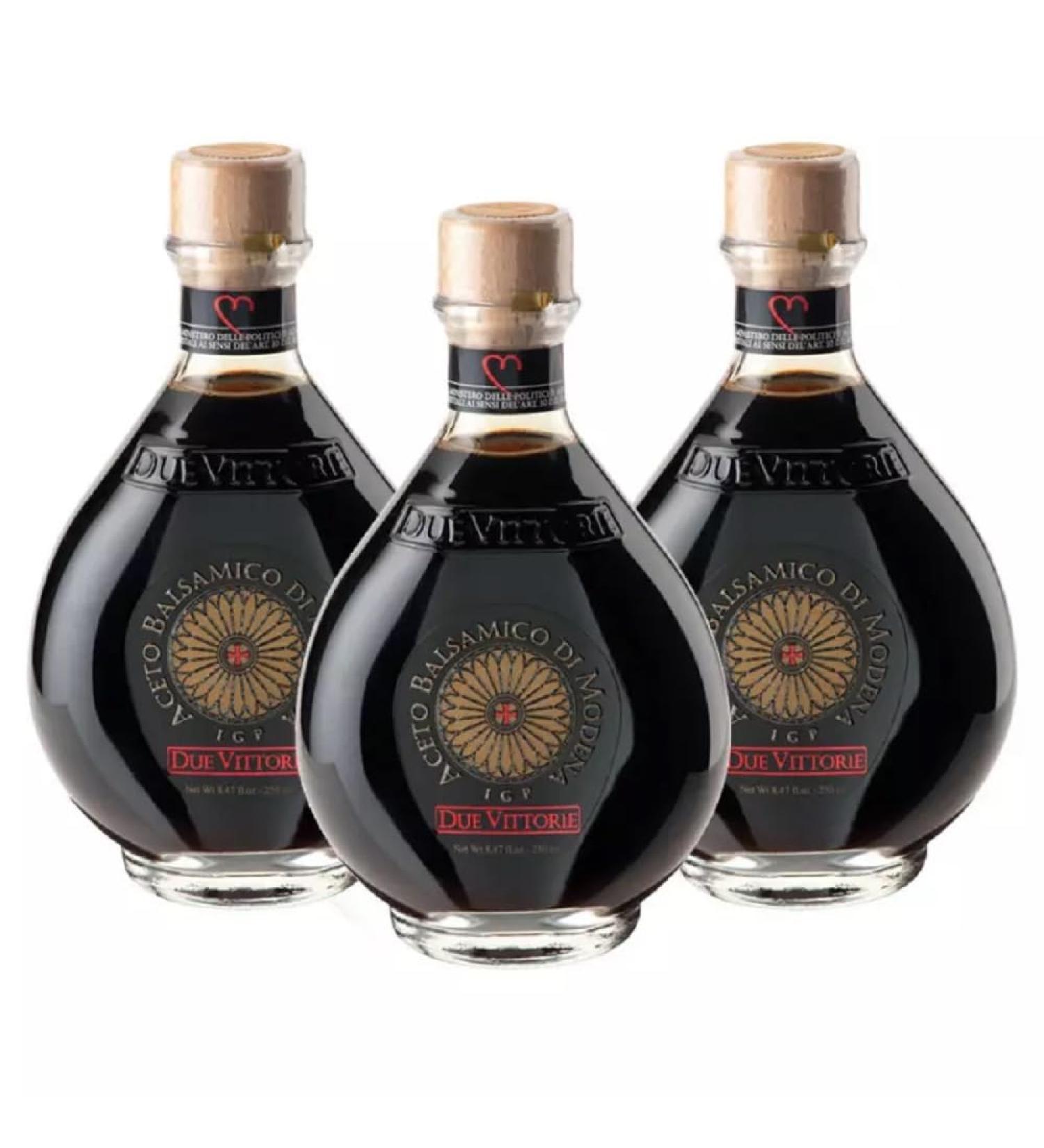 Due Vittorie Trio of Balsamic Vinegar of Modena IGP Due Vittorie Oro 250ml x 3