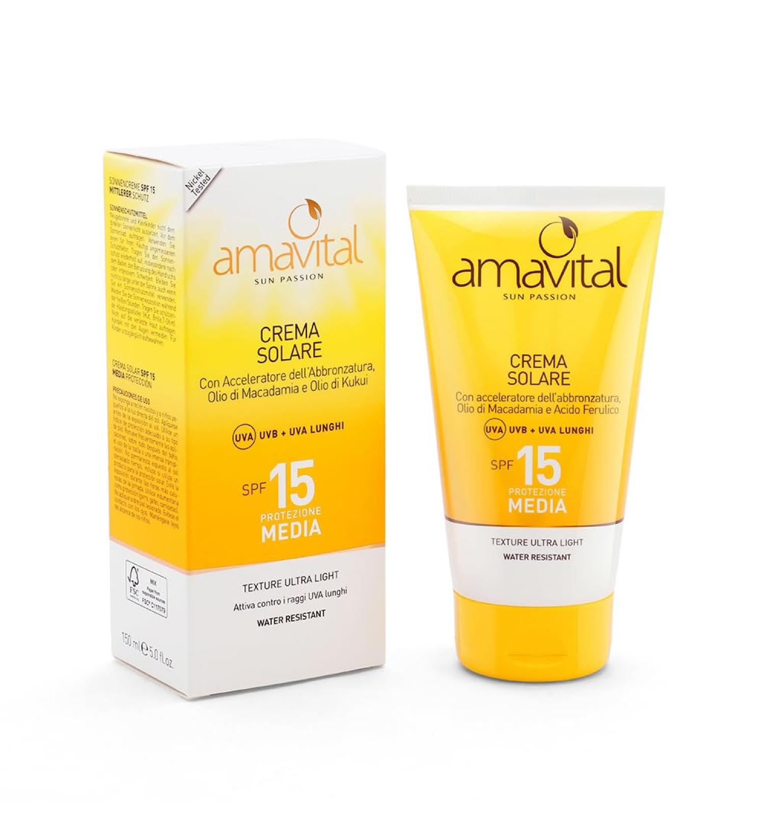 Oficine Cleman Amavital Sun Passion Medium Sunscreen SPF 15 - Buy Online on GoSupps.com