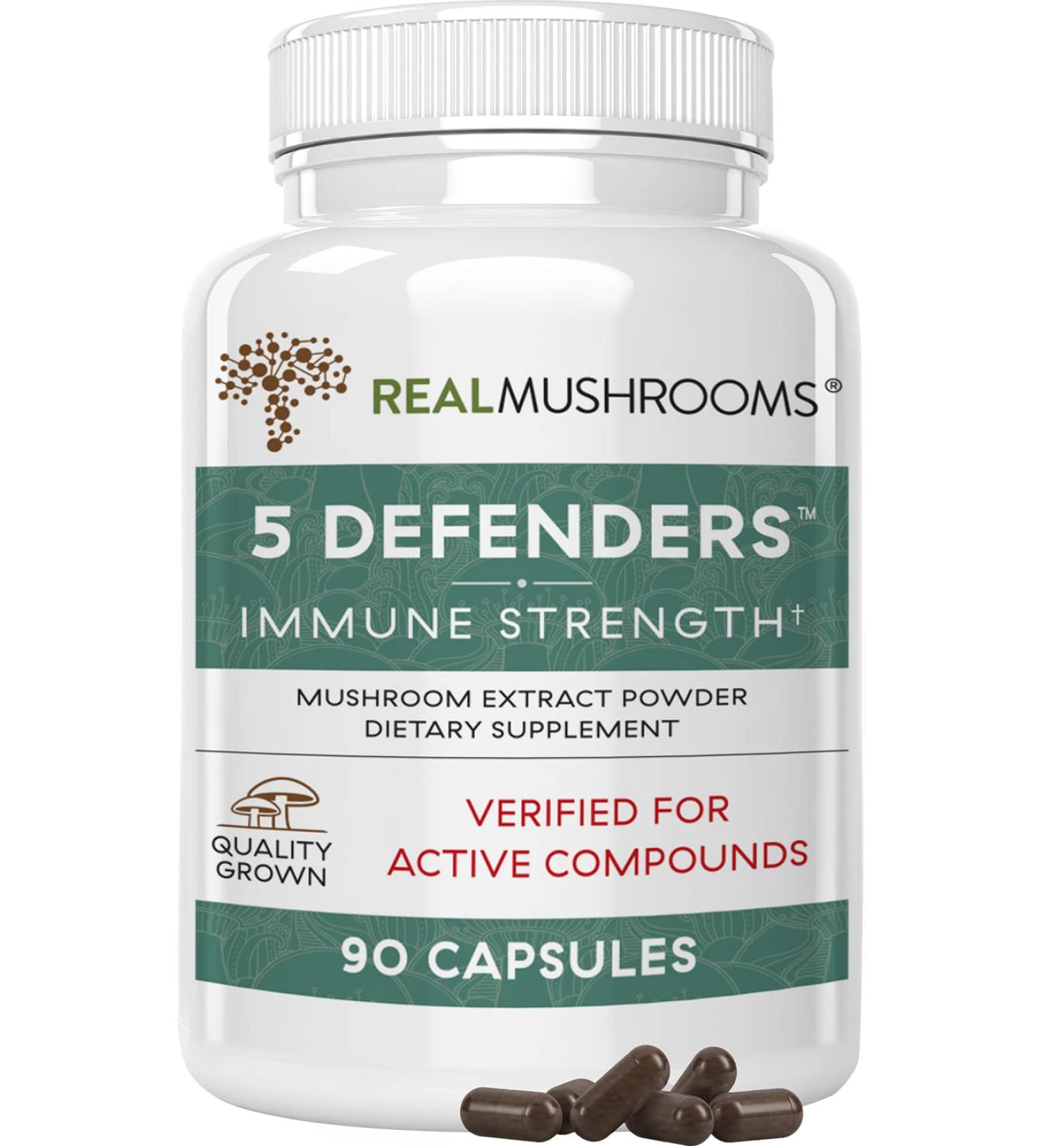 Defender Mushroom Supplements | Immune Support & Wellbeing | 90 Count - Buy Online on GoSupps.com