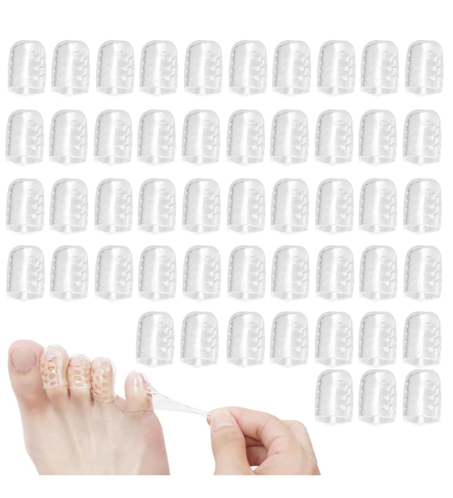 50 Pcs Silicone Anti-Friction Toe Protector Breathable Gel Toe Protector Little Toe Cover Protectors Caps for Men and Women Toe Sleeves with Hole to Protect Toe from Rubbing Corns Blisters etc - Buy Online on GoSupps.com